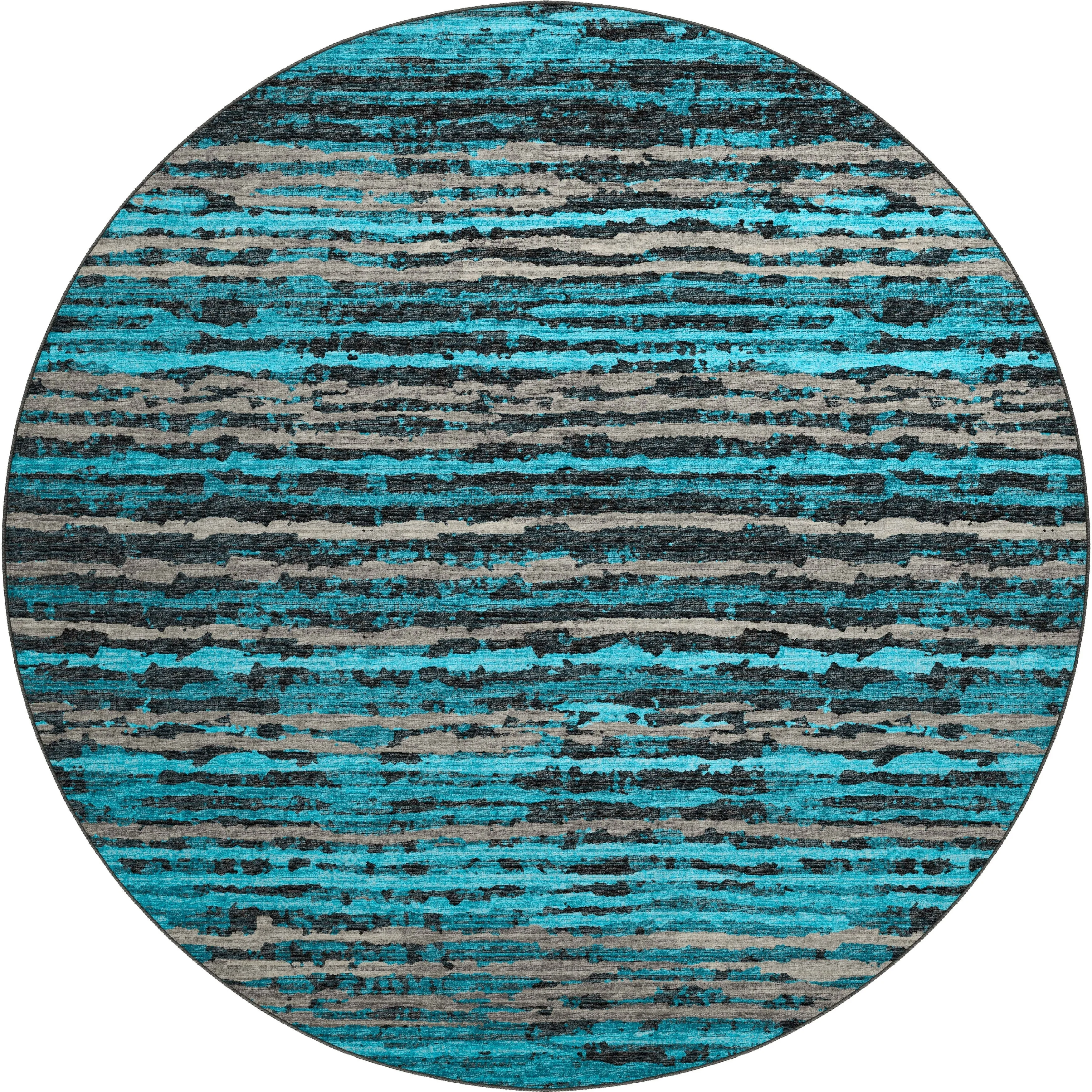 Indoor/ Outdoor Bravado Abstract Striped Baja Washable Area Rug