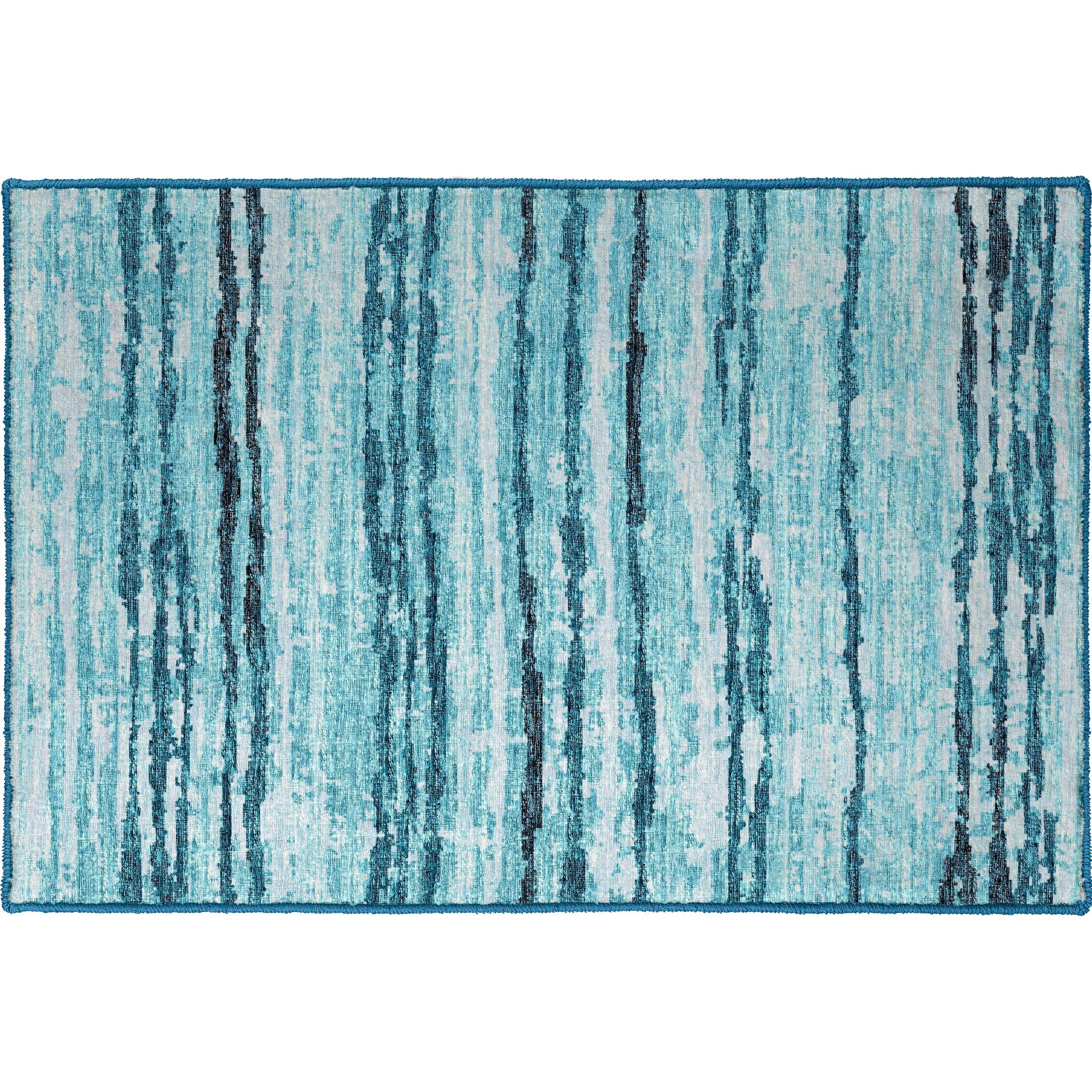 Indoor/ Outdoor Bravado Abstract Striped Baja Washable Area Rug