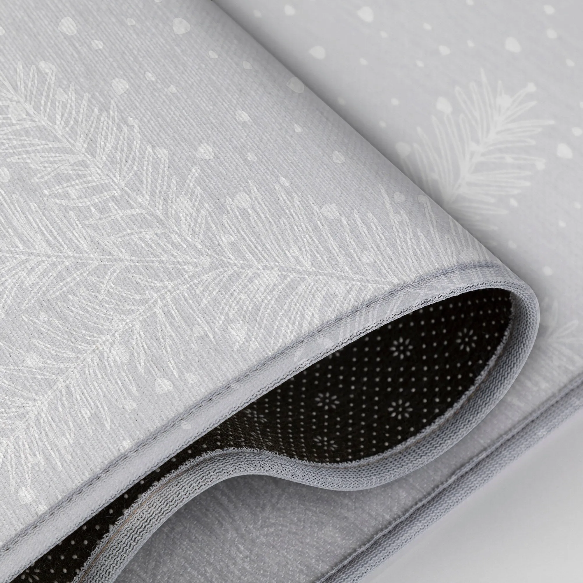 Indoor/ Outdoor Cozy Winter Gray Washable Christmas Animals Rug