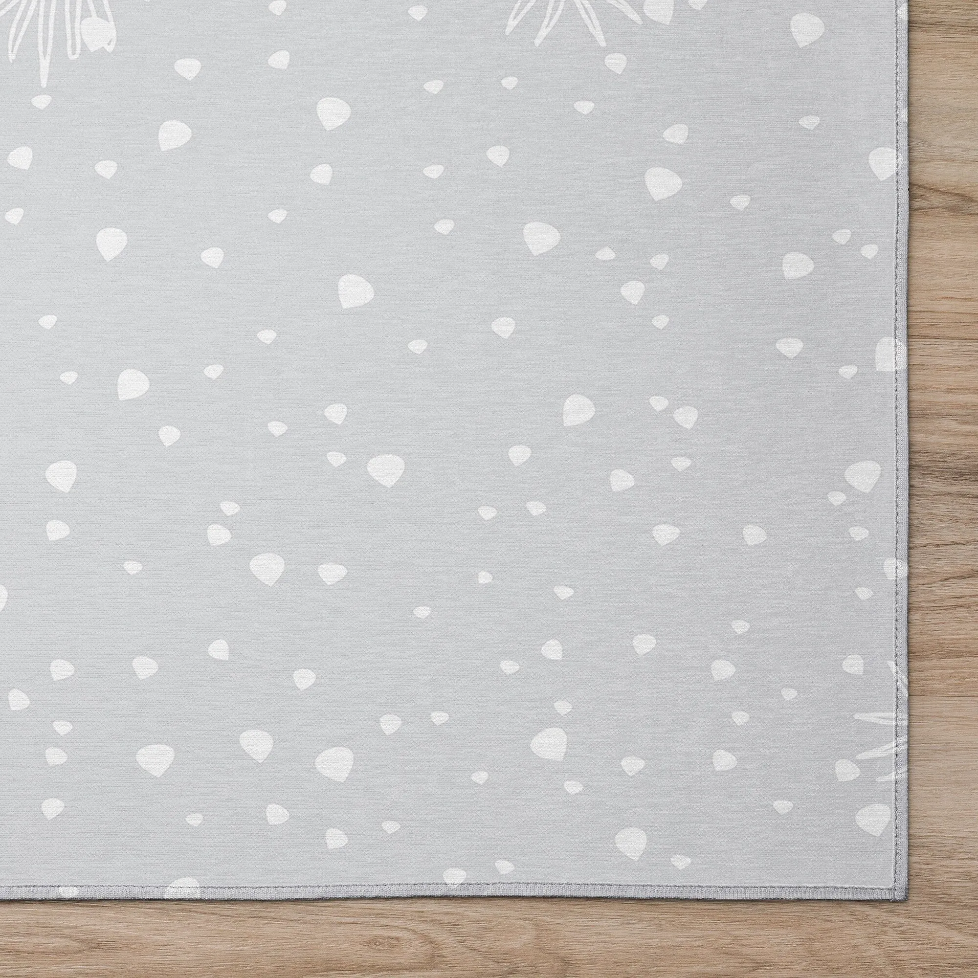 Indoor/ Outdoor Cozy Winter Gray Washable Christmas Animals Rug
