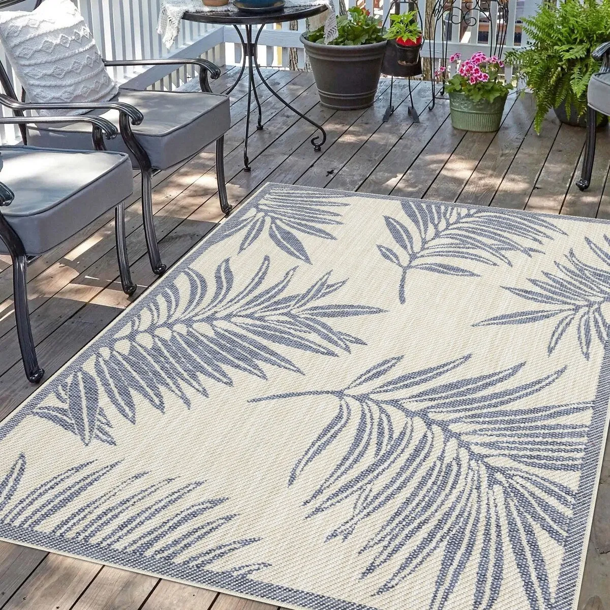 Indoor/Outdoor Area Rug/ Runner/ Doormat -Machine Washable. Weather and UV Resistant-Waterproof-Liana