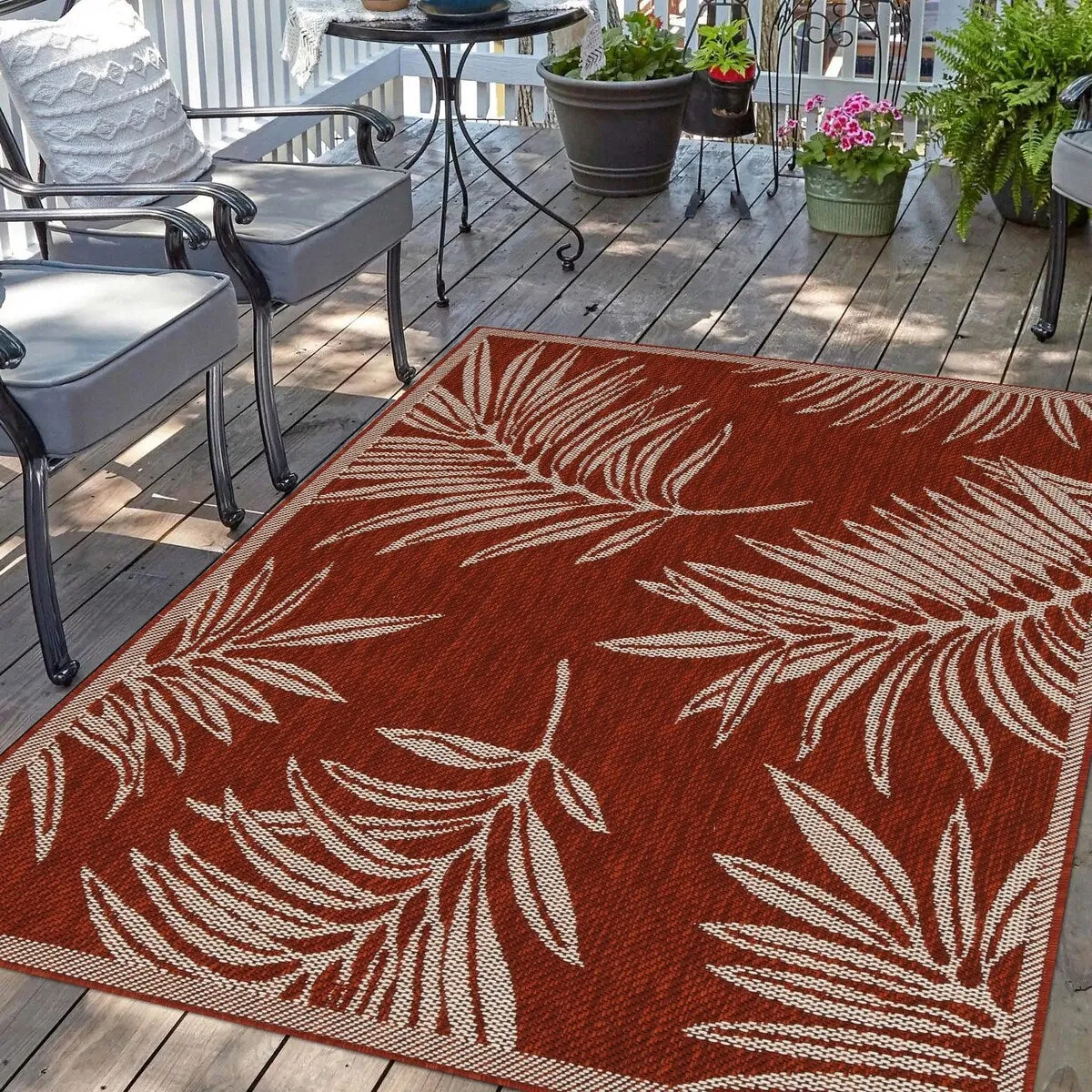Indoor/Outdoor Area Rug/ Runner/ Doormat -Machine Washable. Weather and UV Resistant-Waterproof-Liana