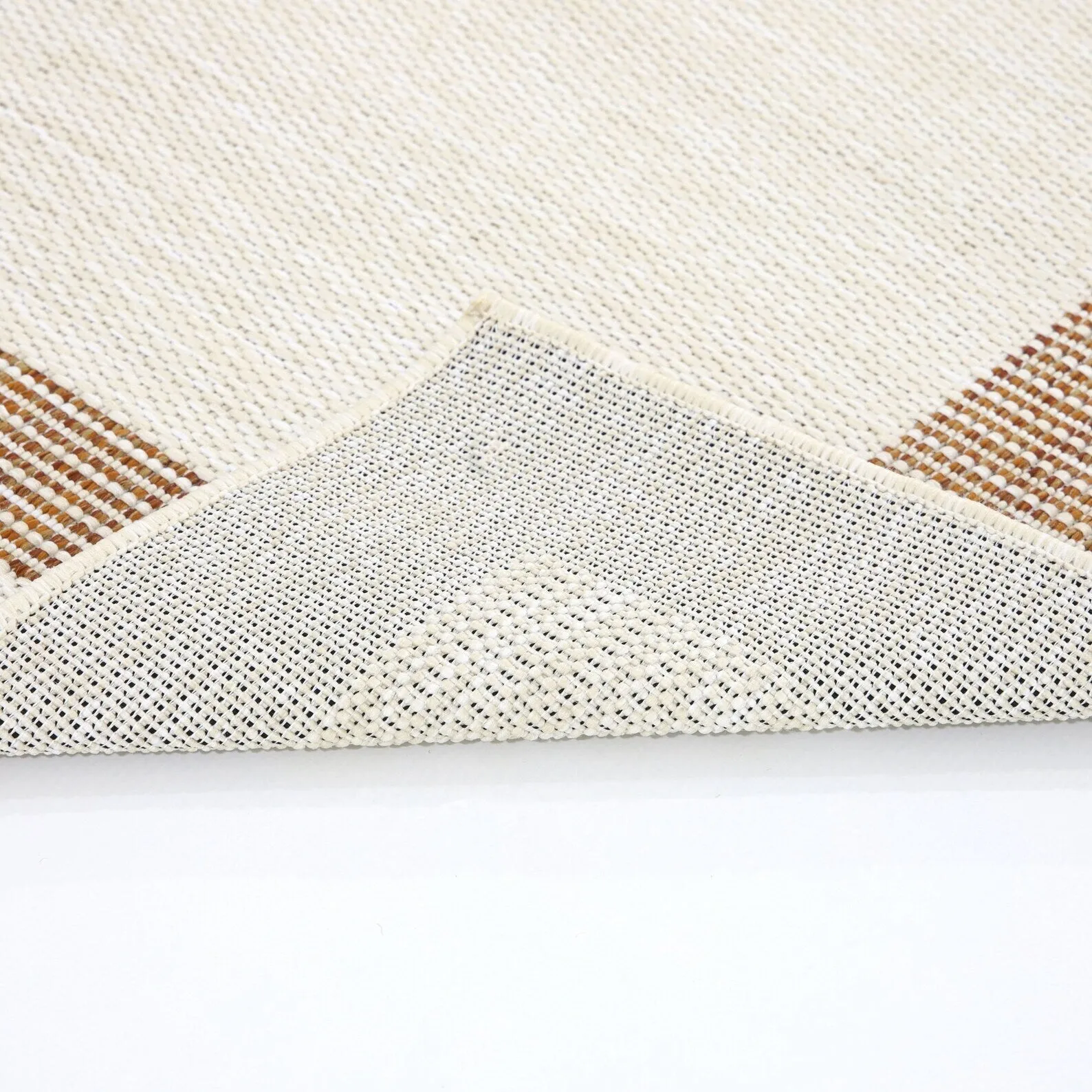 Indoor/Outdoor Area Rug/ Runner/ Doormat- Natural & Black & Red & Taupe Color -Machine Washable. Weather and UV Resistant-Azelia