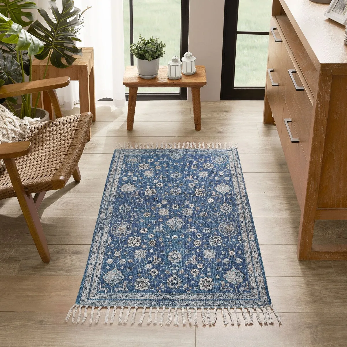 Jessica Simpson Machine Washable. Slip Resistant Accent and Runner Rugs with Fringe