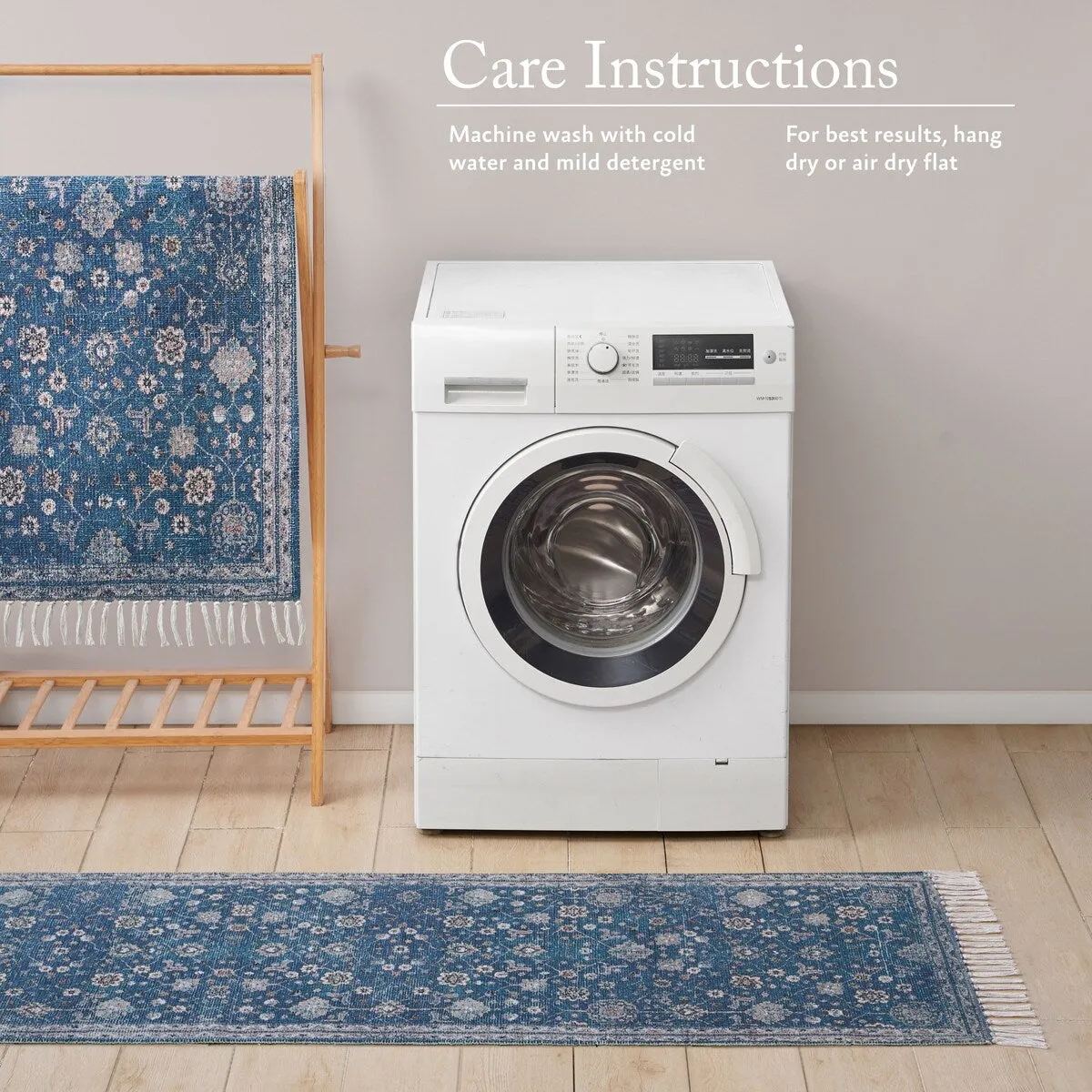 Jessica Simpson Machine Washable. Slip Resistant Accent and Runner Rugs with Fringe
