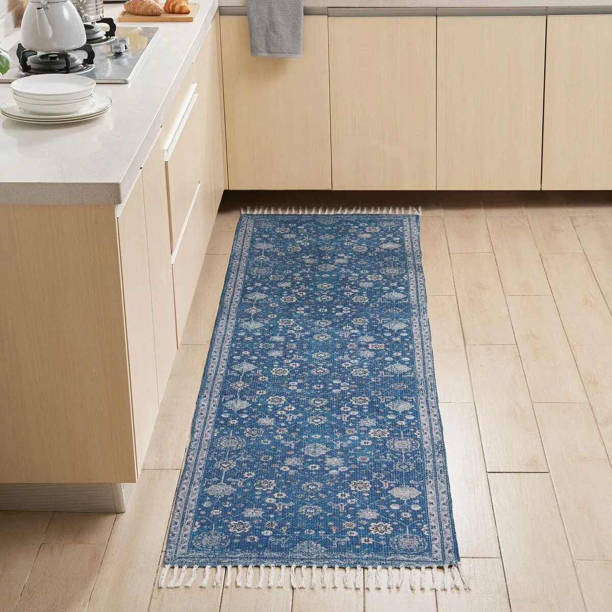 Jessica Simpson Machine Washable. Slip Resistant Accent and Runner Rugs with Fringe