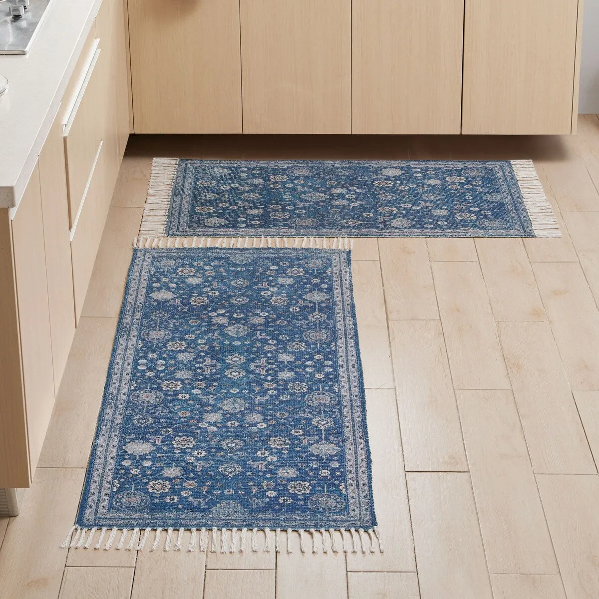 Jessica Simpson Machine Washable. Slip Resistant Accent and Runner Rugs with Fringe