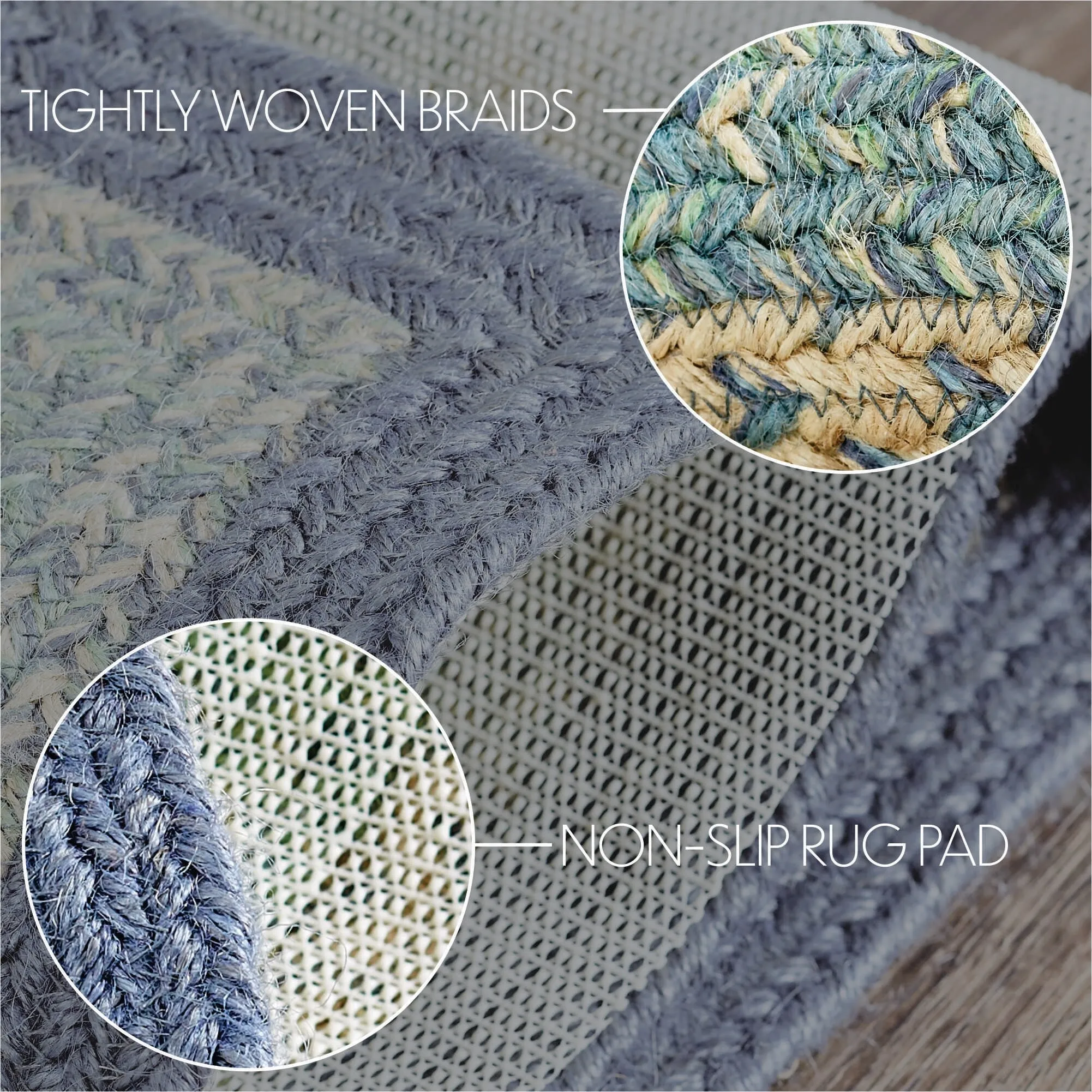 Jolie Jute Rug Rect w/ Pad 24x36