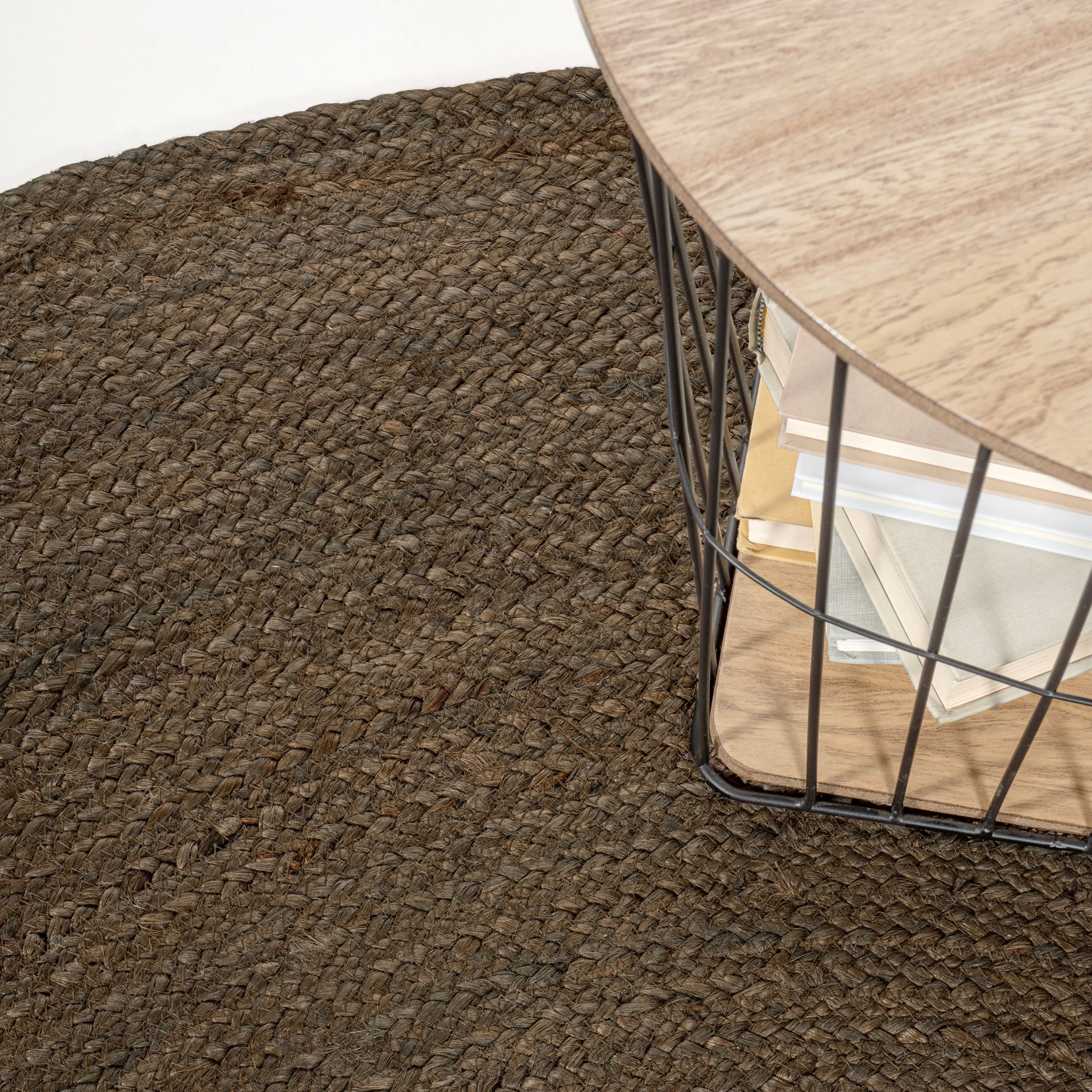 JONATHAN Y Abyss Braided Coastal Cottage Round Jute Area Rug