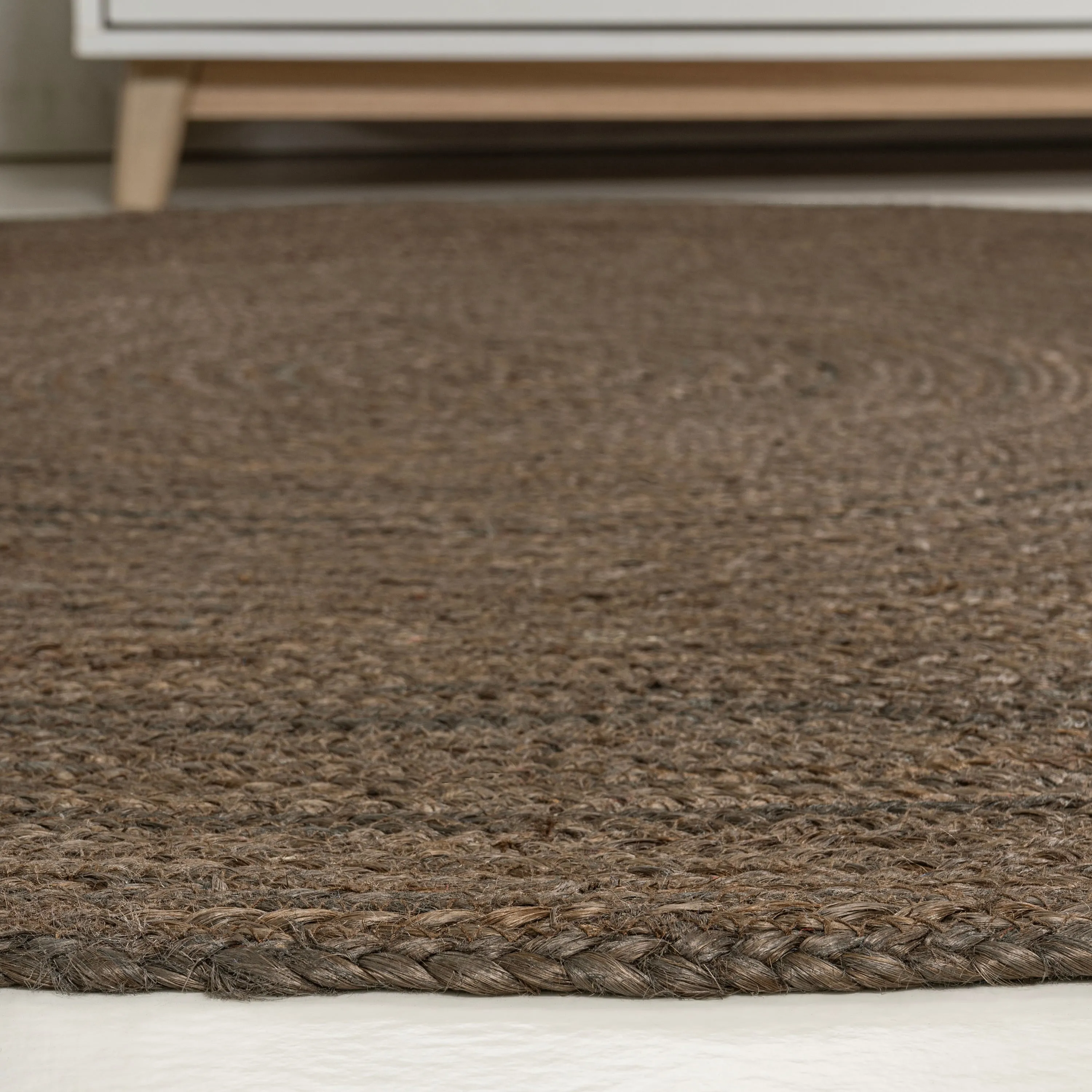 JONATHAN Y Abyss Braided Coastal Cottage Round Jute Area Rug