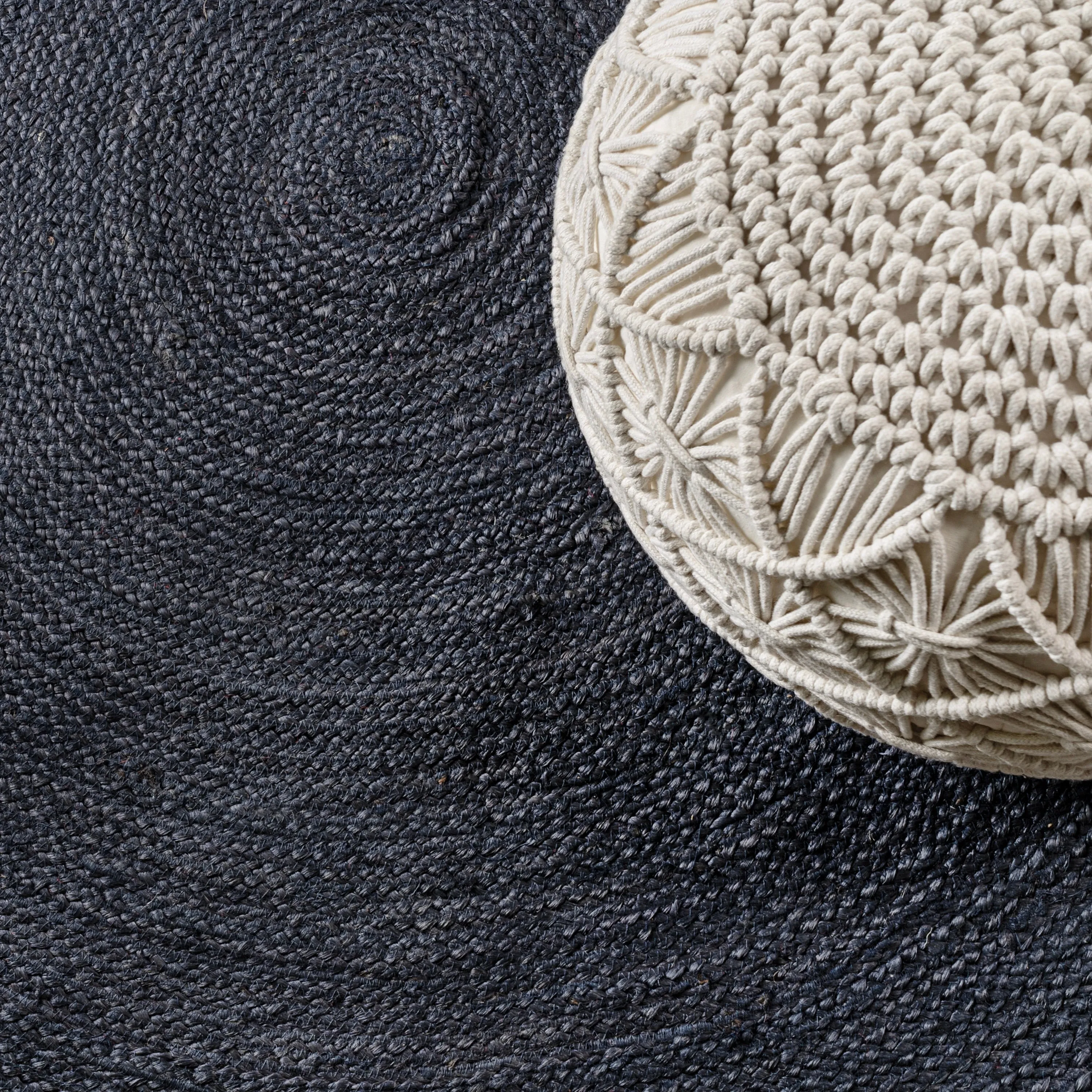 JONATHAN Y Abyss Braided Coastal Cottage Round Jute Area Rug