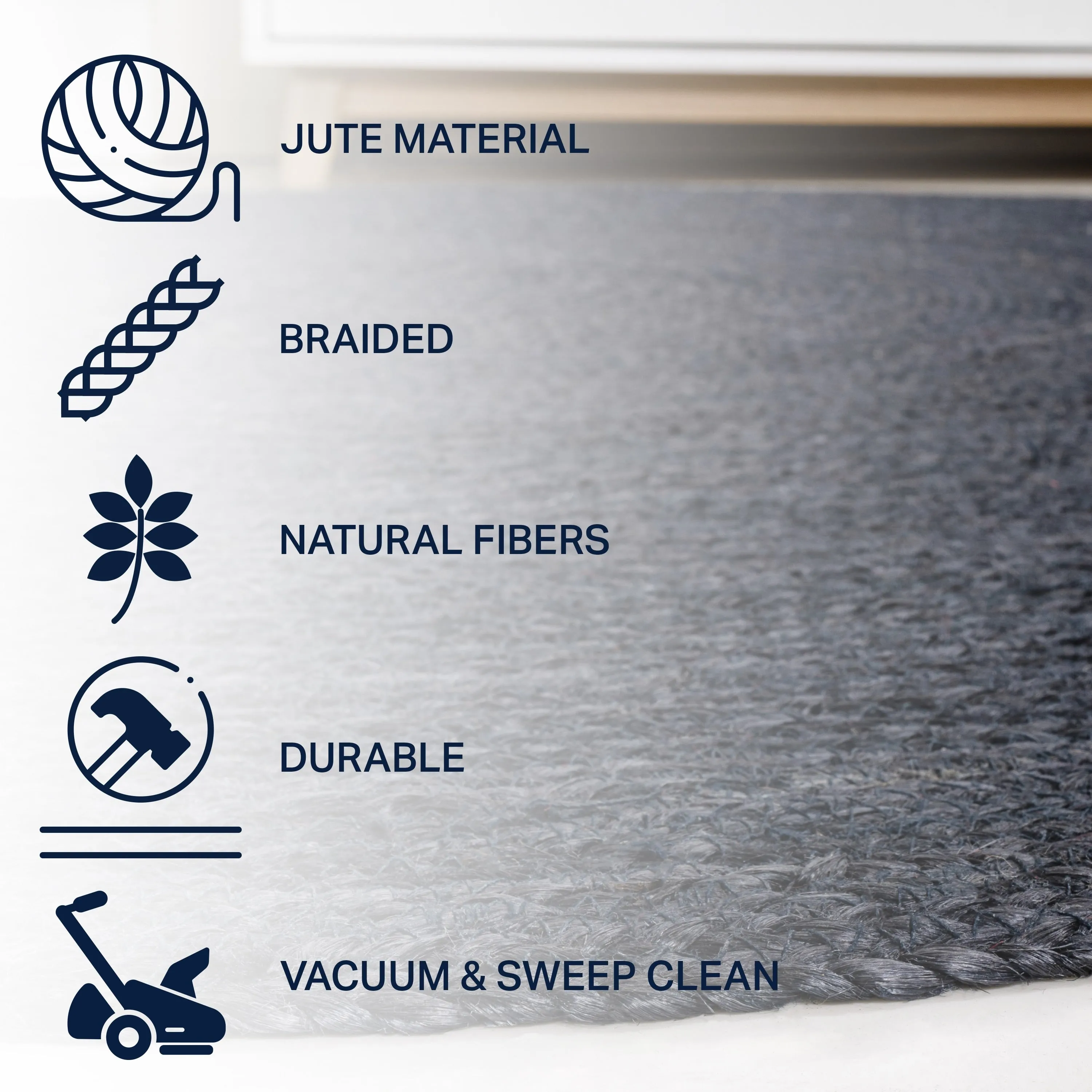 JONATHAN Y Abyss Braided Coastal Cottage Round Jute Area Rug