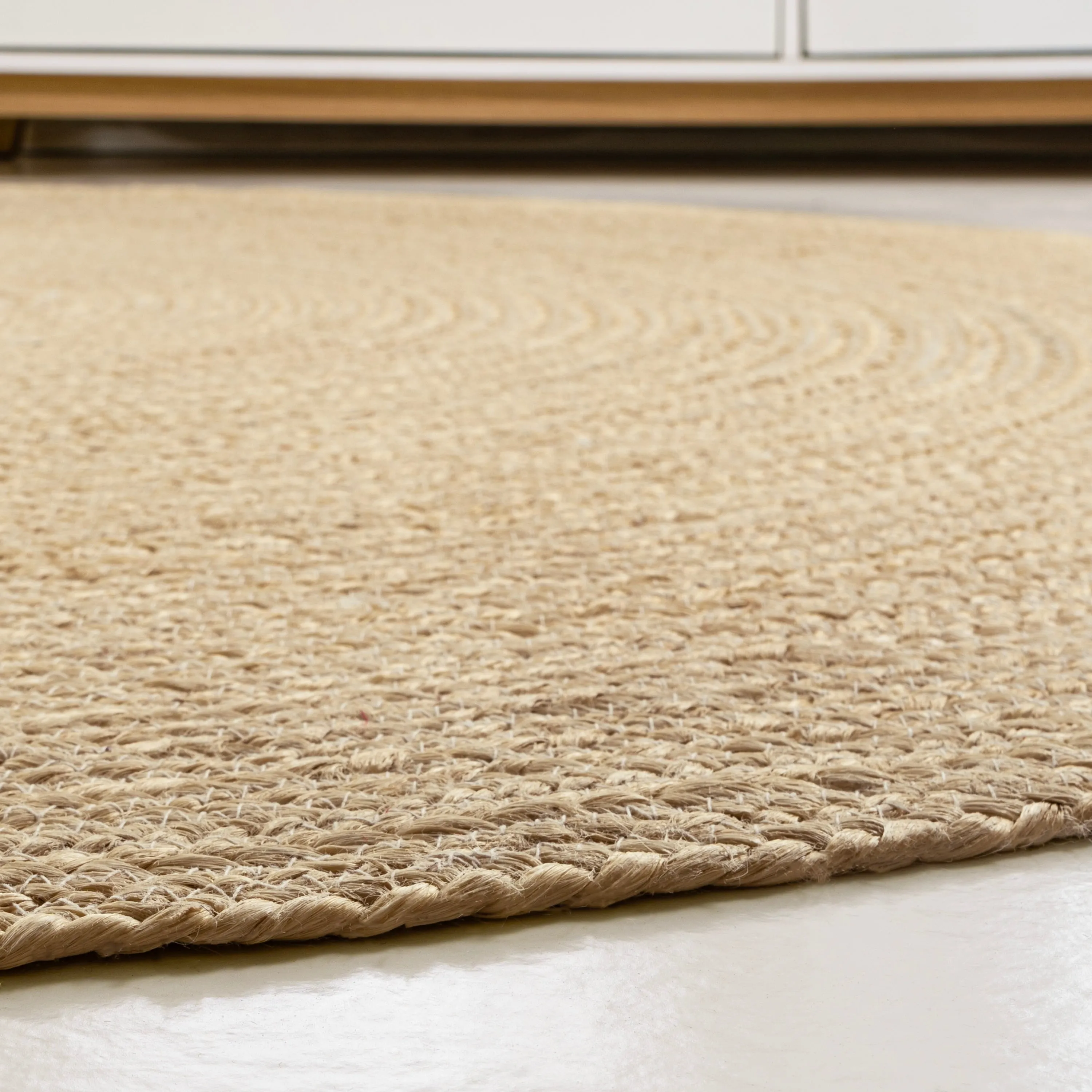 JONATHAN Y Abyss Braided Coastal Cottage Round Jute Area Rug