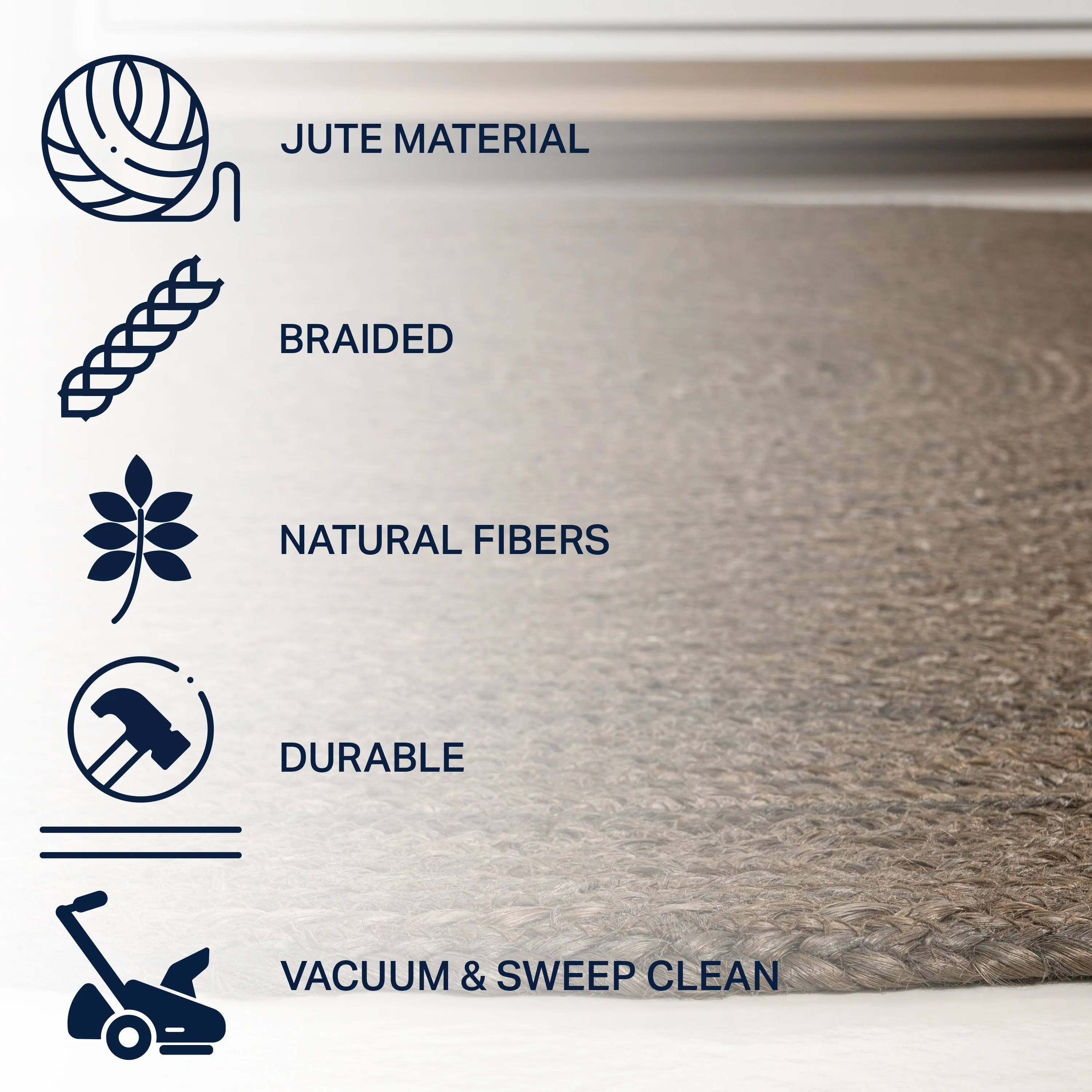 JONATHAN Y Abyss Braided Coastal Cottage Round Jute Area Rug