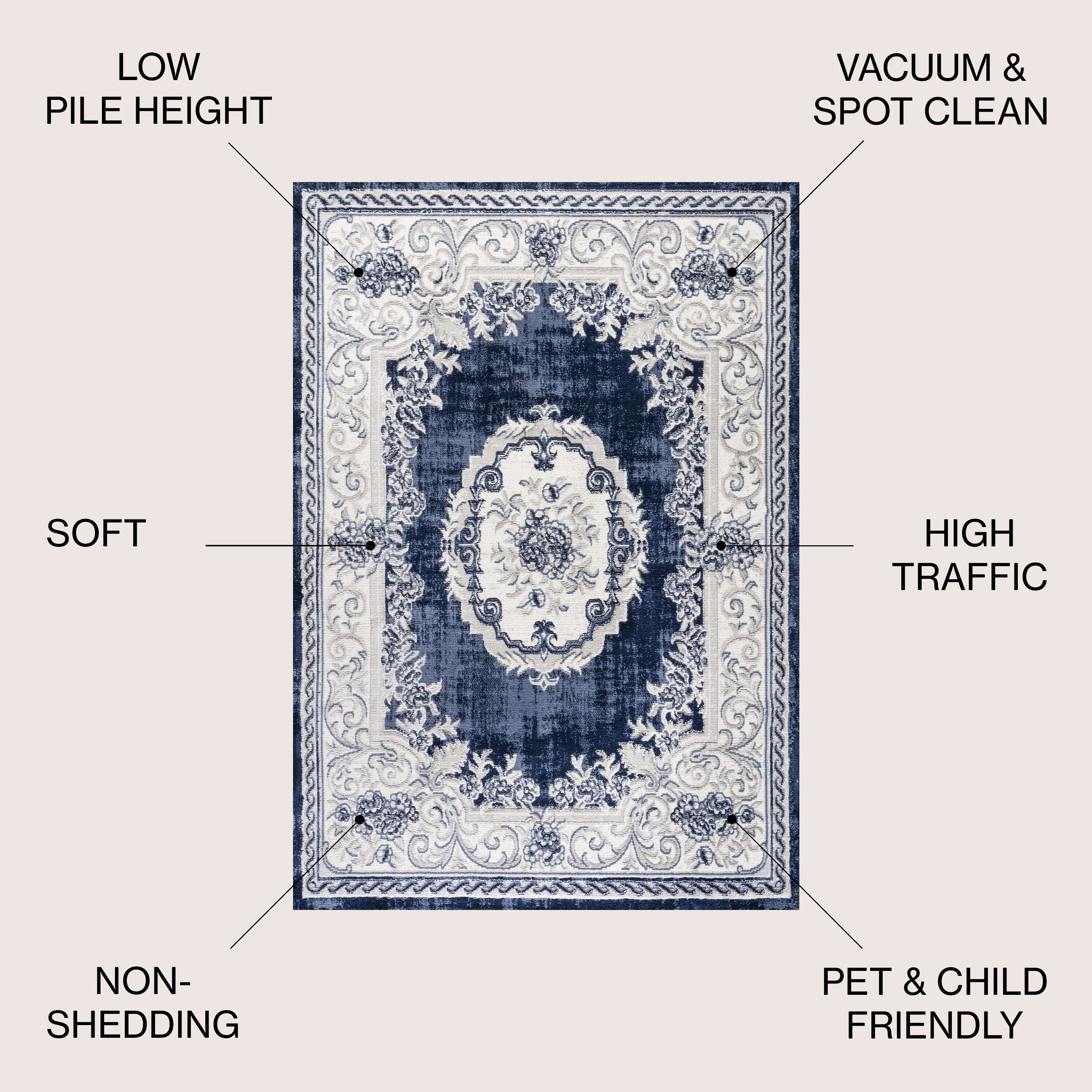 JONATHAN Y Amir Cottage Medallion Area Rug