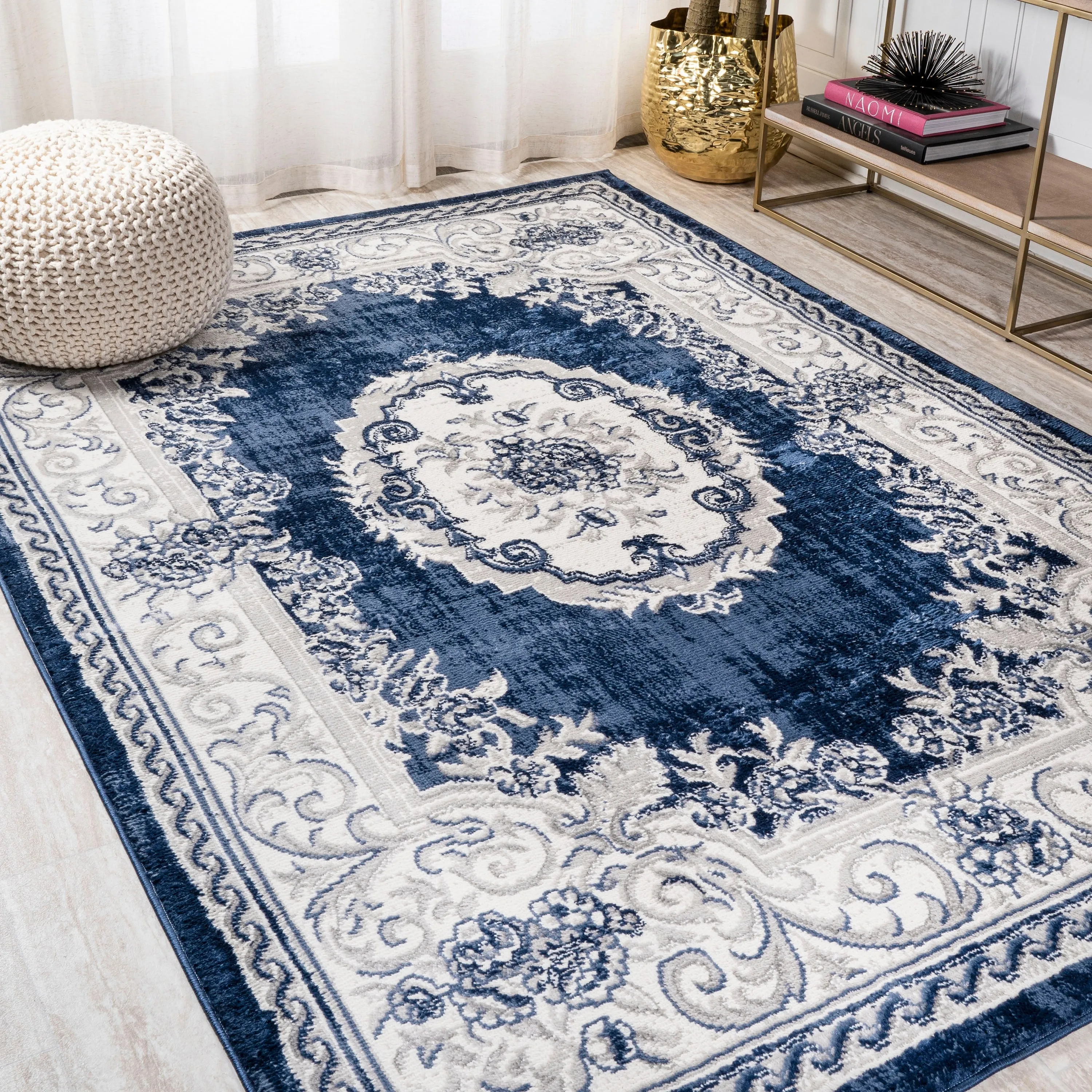 JONATHAN Y Amir Cottage Medallion Area Rug