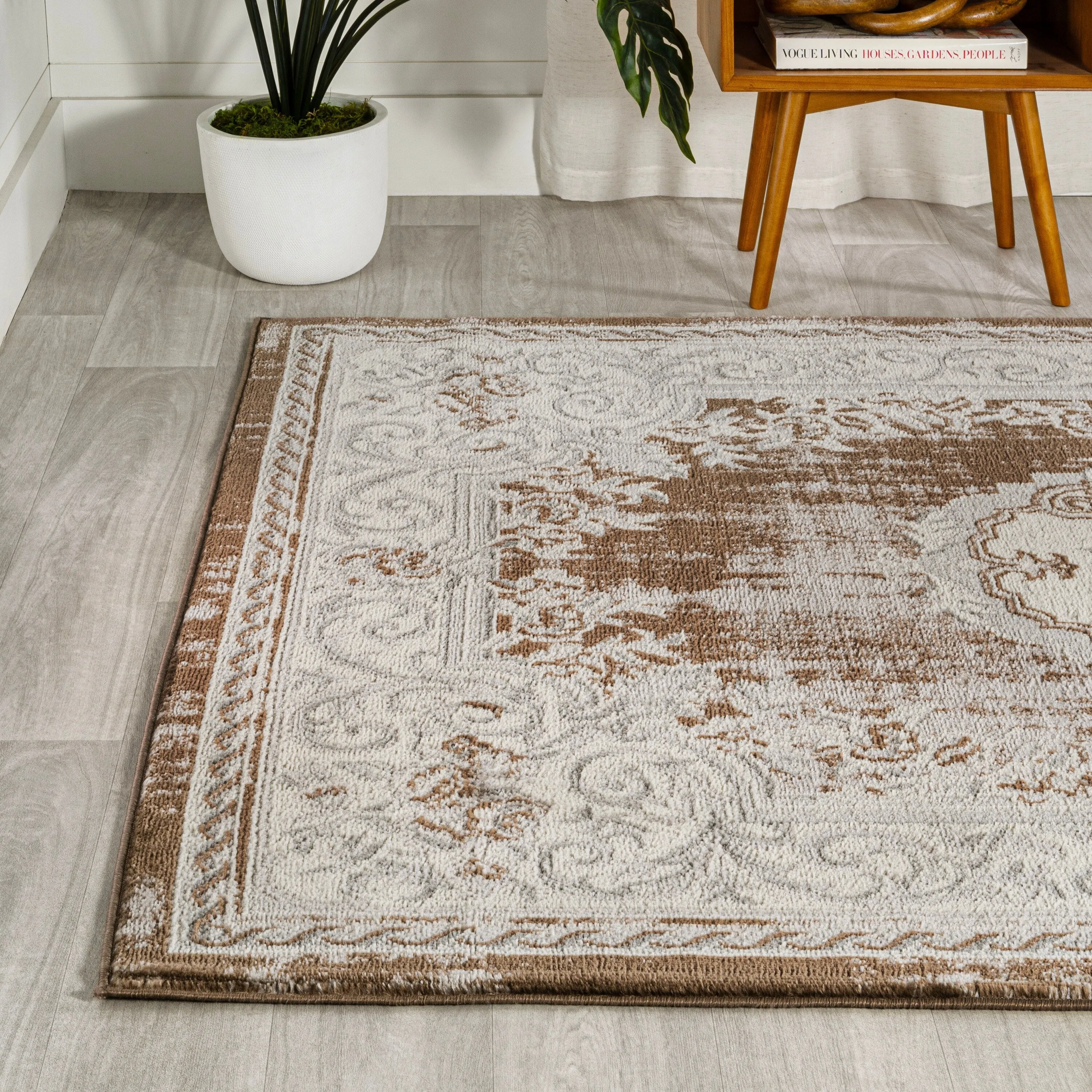 JONATHAN Y Amir Cottage Medallion Area Rug