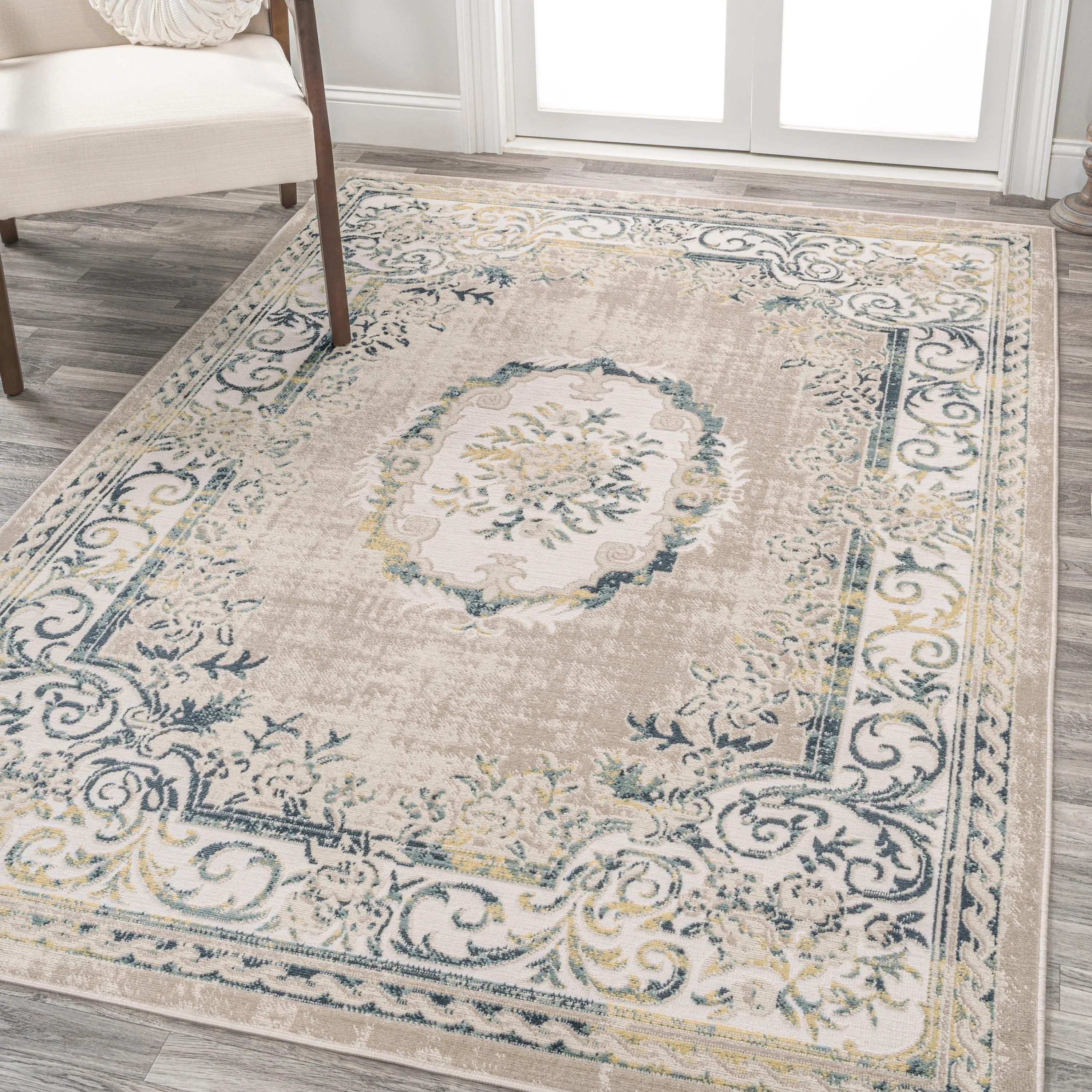 JONATHAN Y Amir Cottage Medallion Area Rug
