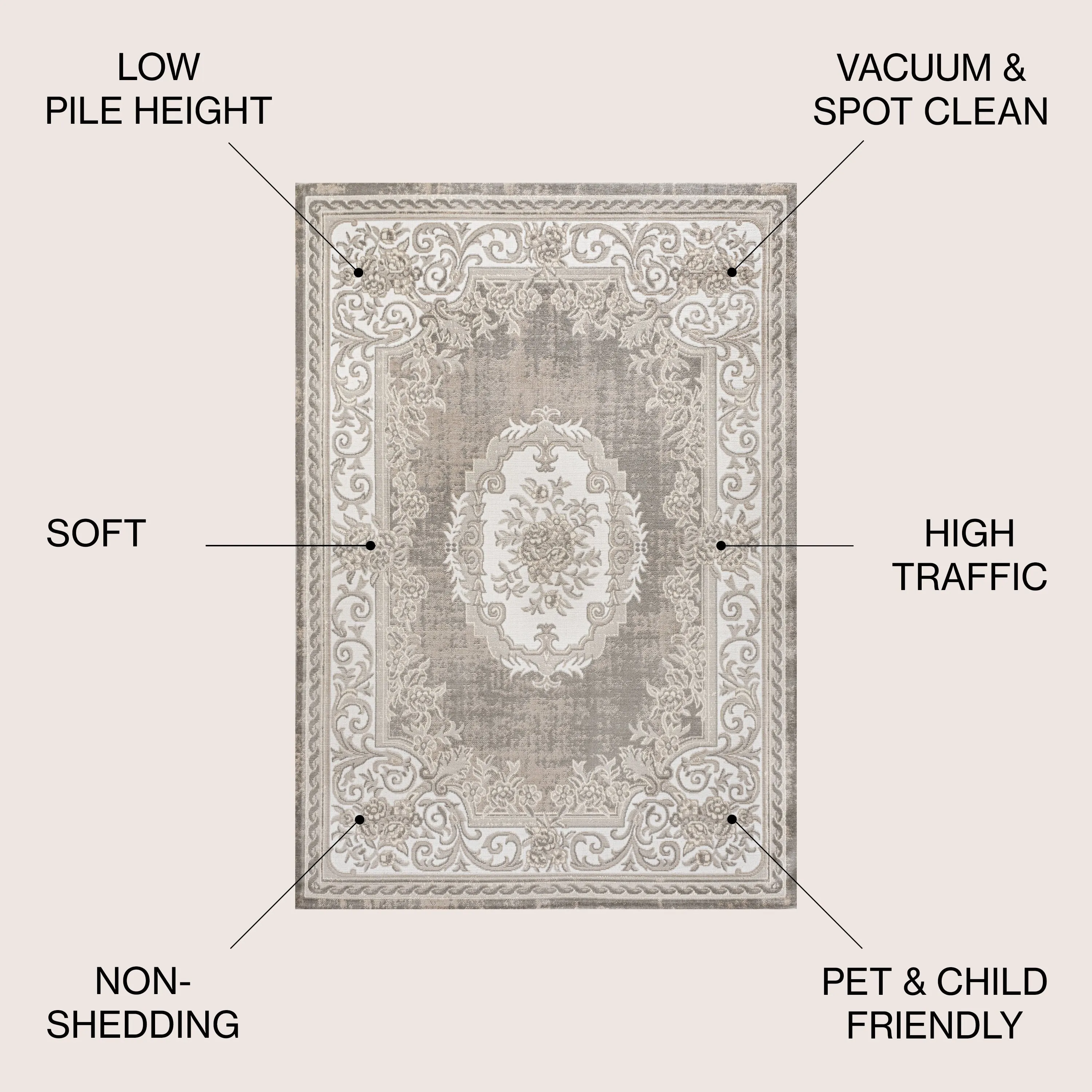 JONATHAN Y Amir Cottage Medallion Area Rug