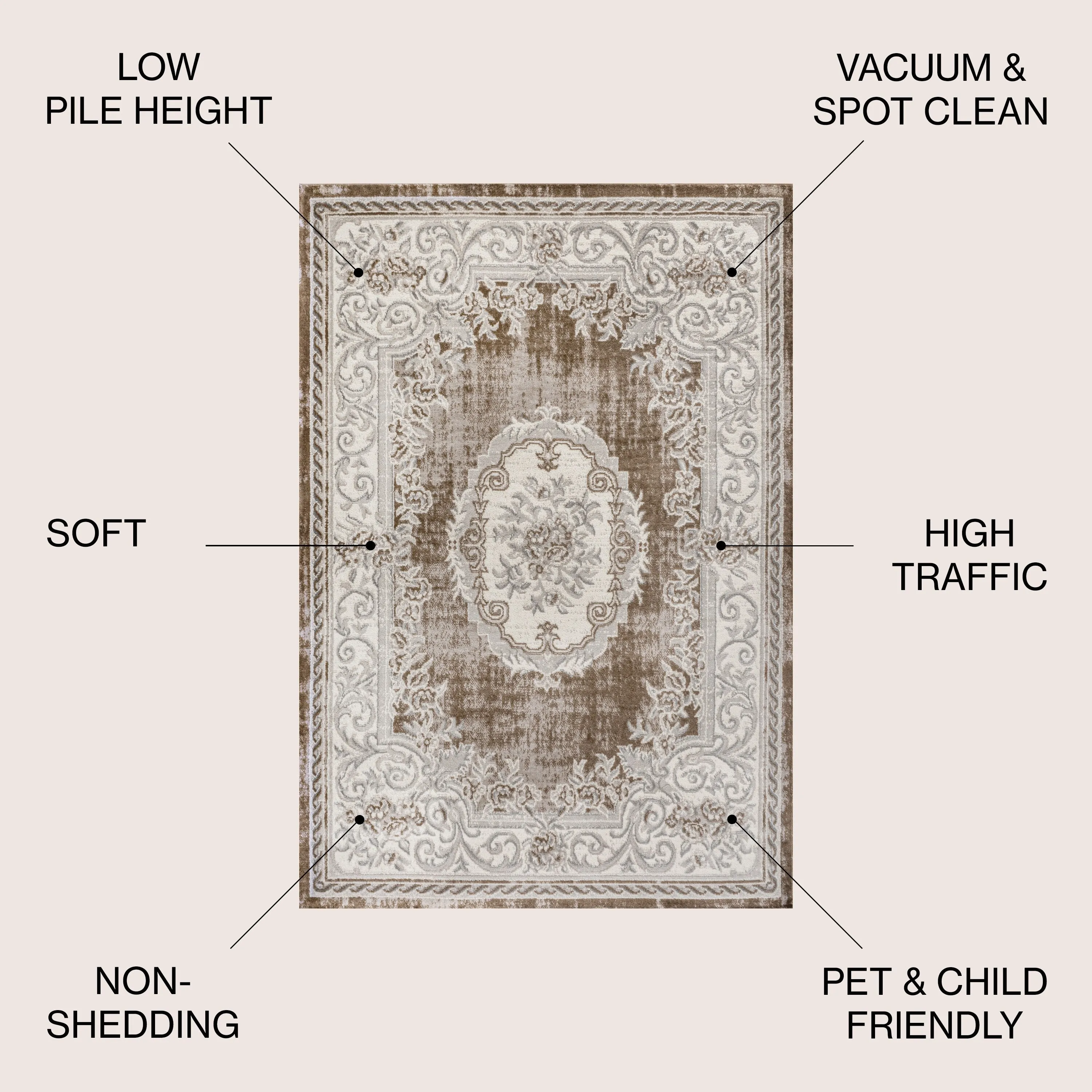 JONATHAN Y Amir Cottage Medallion Area Rug