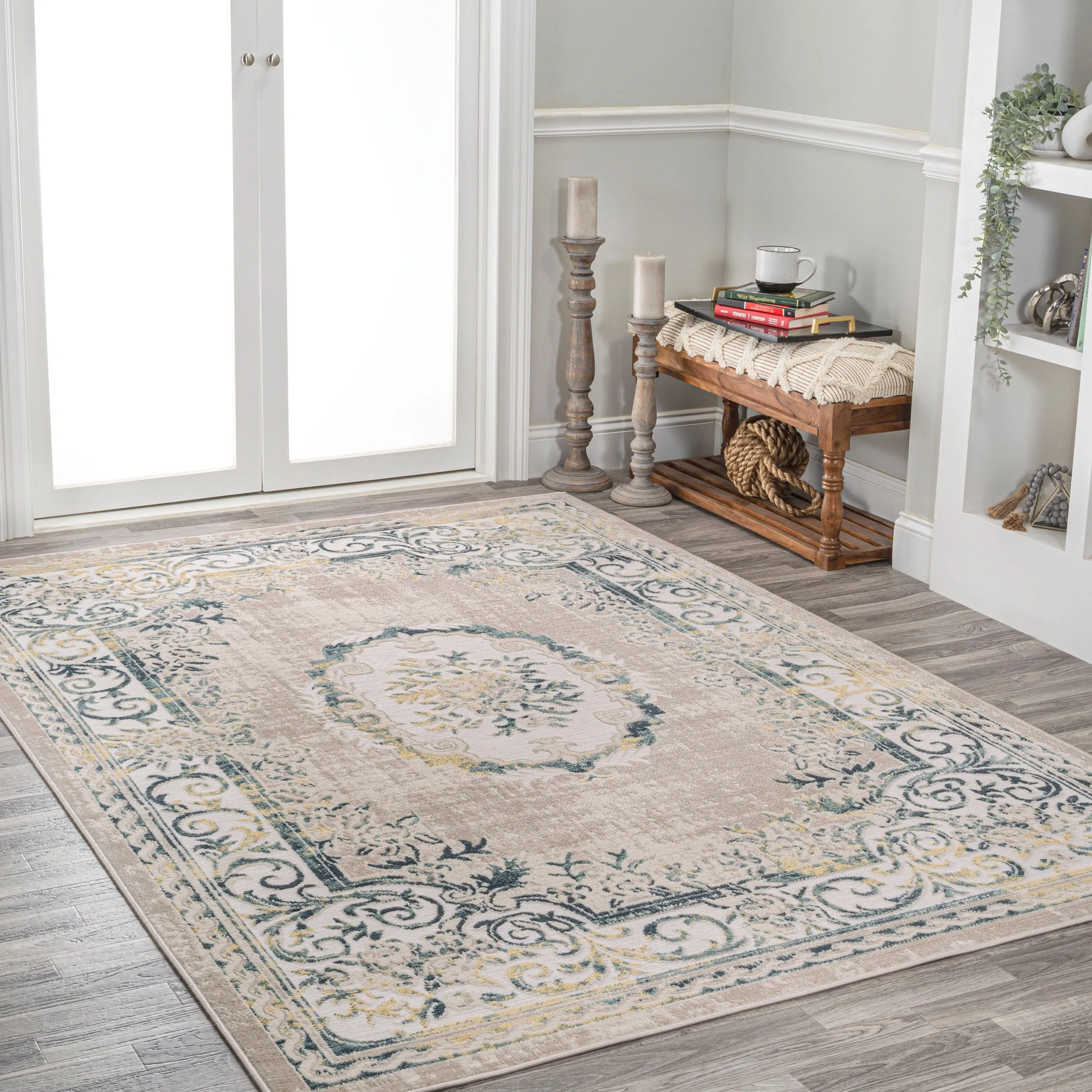 JONATHAN Y Amir Cottage Medallion Area Rug