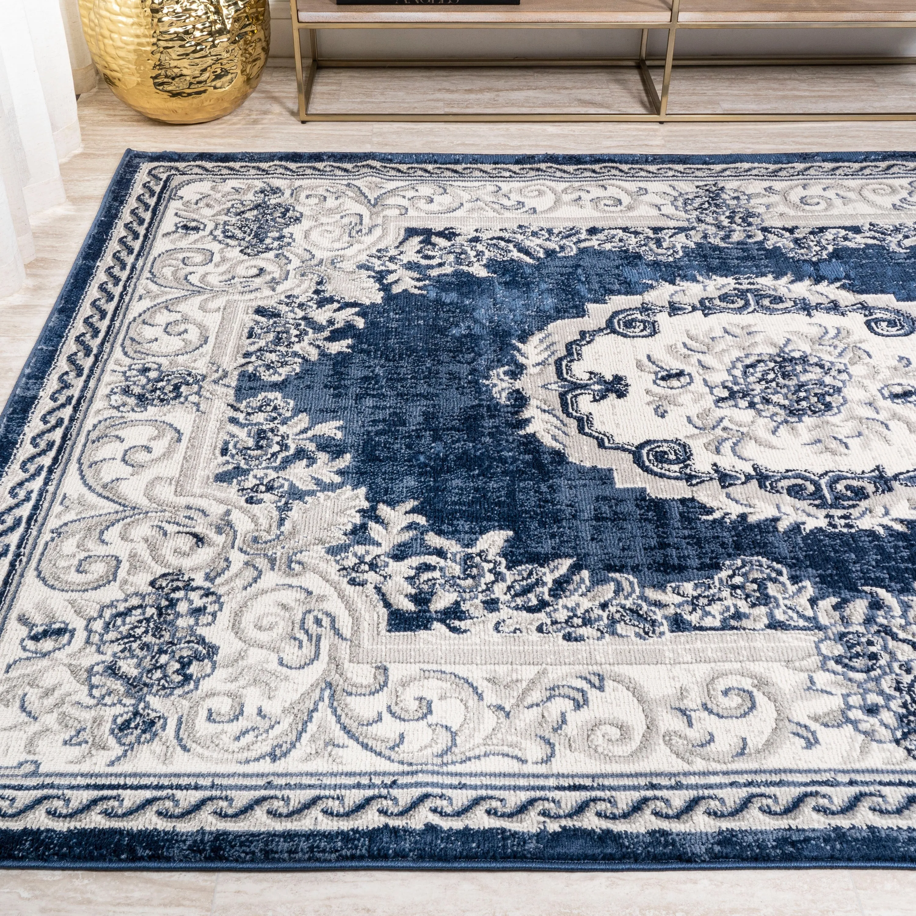 JONATHAN Y Amir Cottage Medallion Area Rug