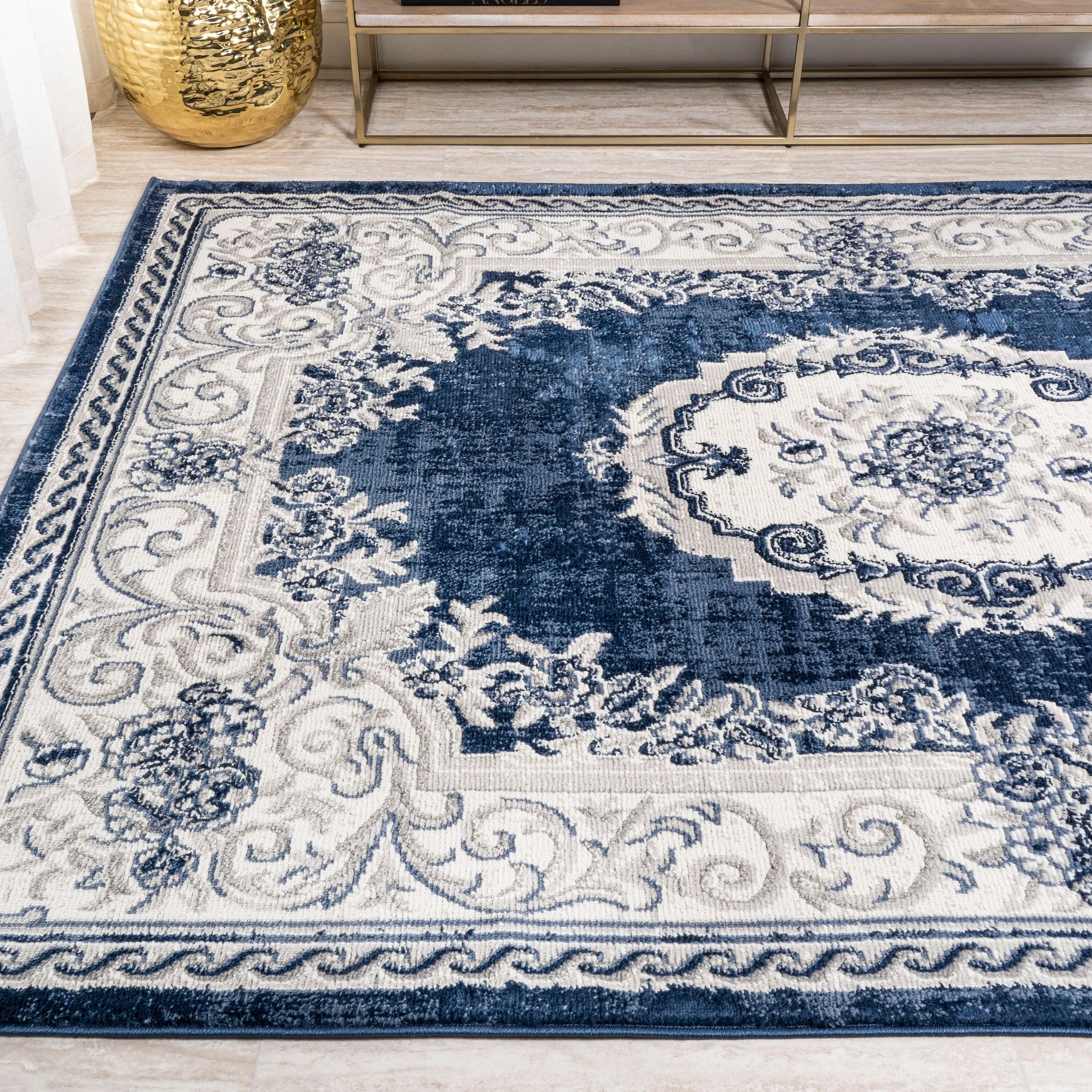 JONATHAN Y Amir Cottage Medallion Area Rug