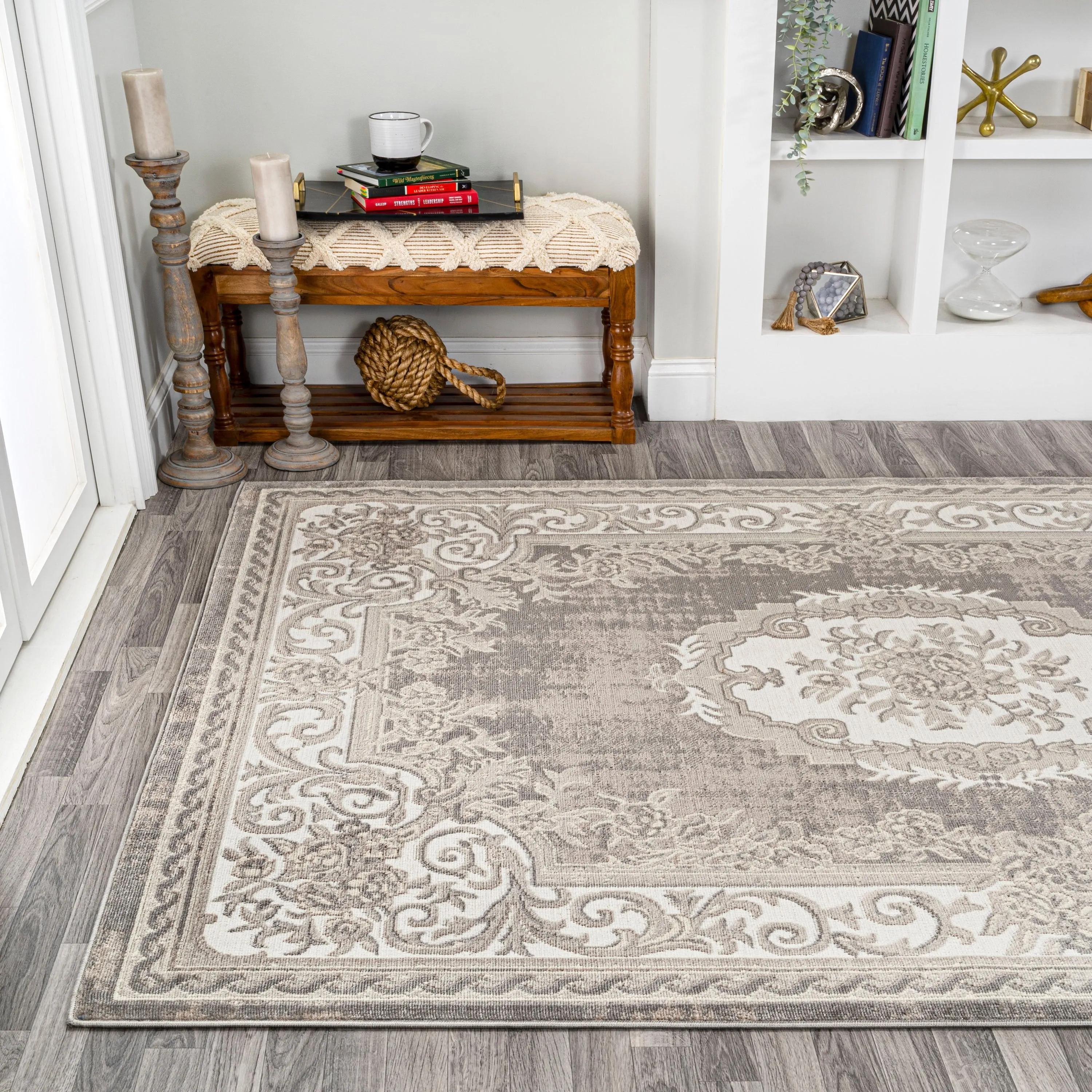 JONATHAN Y Amir Cottage Medallion Area Rug
