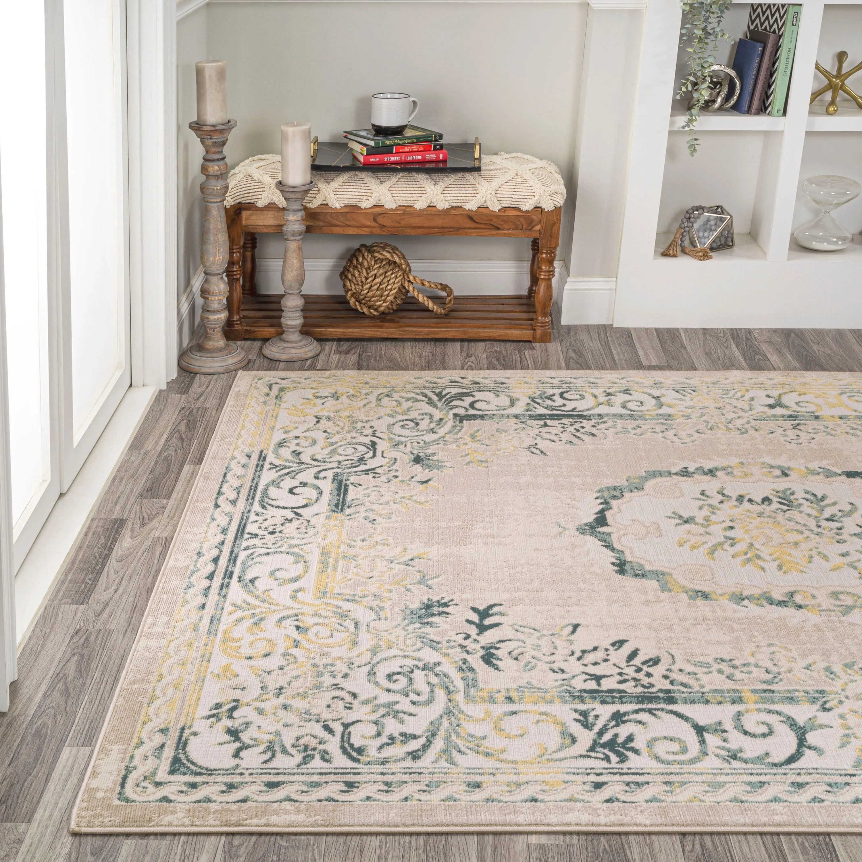 JONATHAN Y Amir Cottage Medallion Area Rug