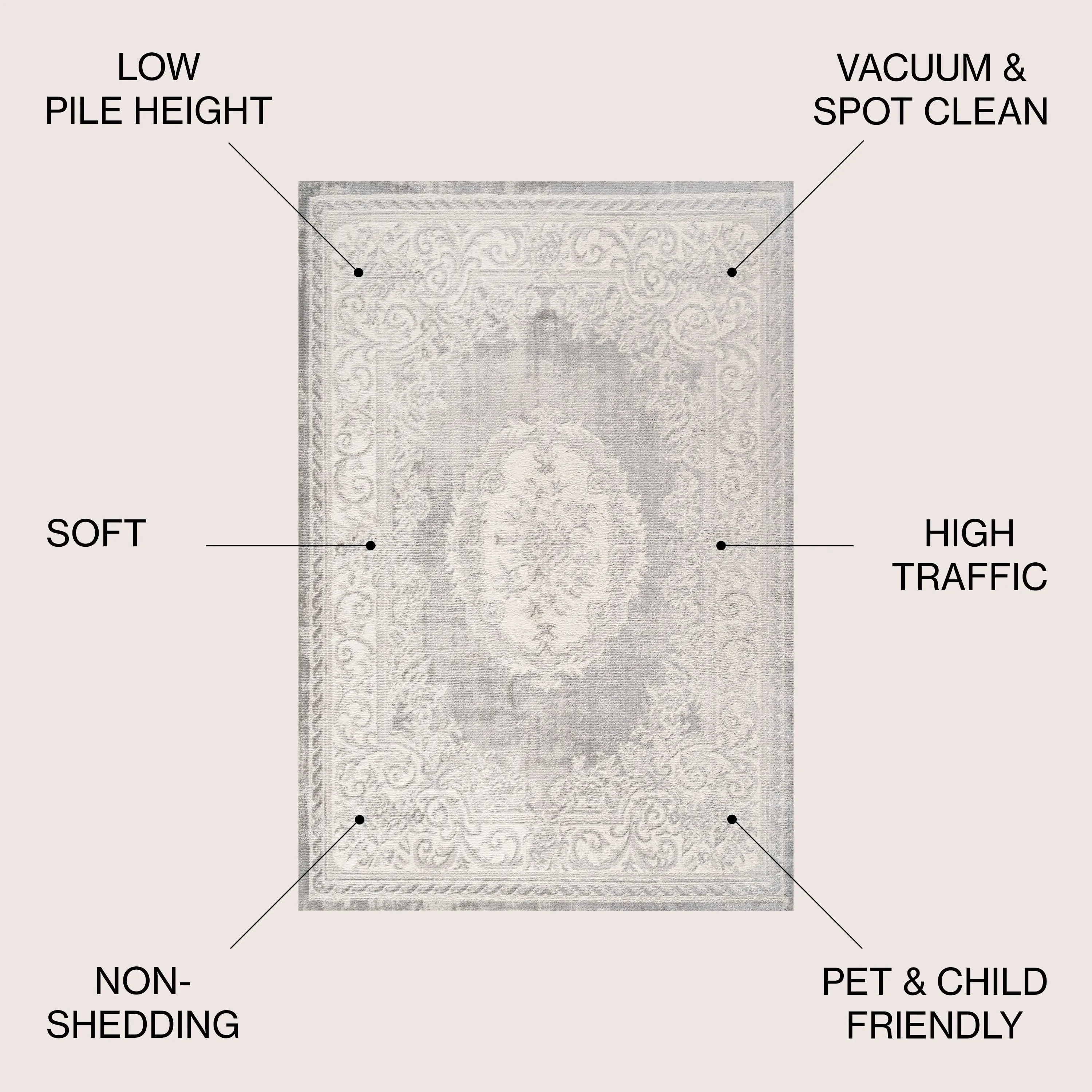 JONATHAN Y Amir Cottage Medallion Area Rug