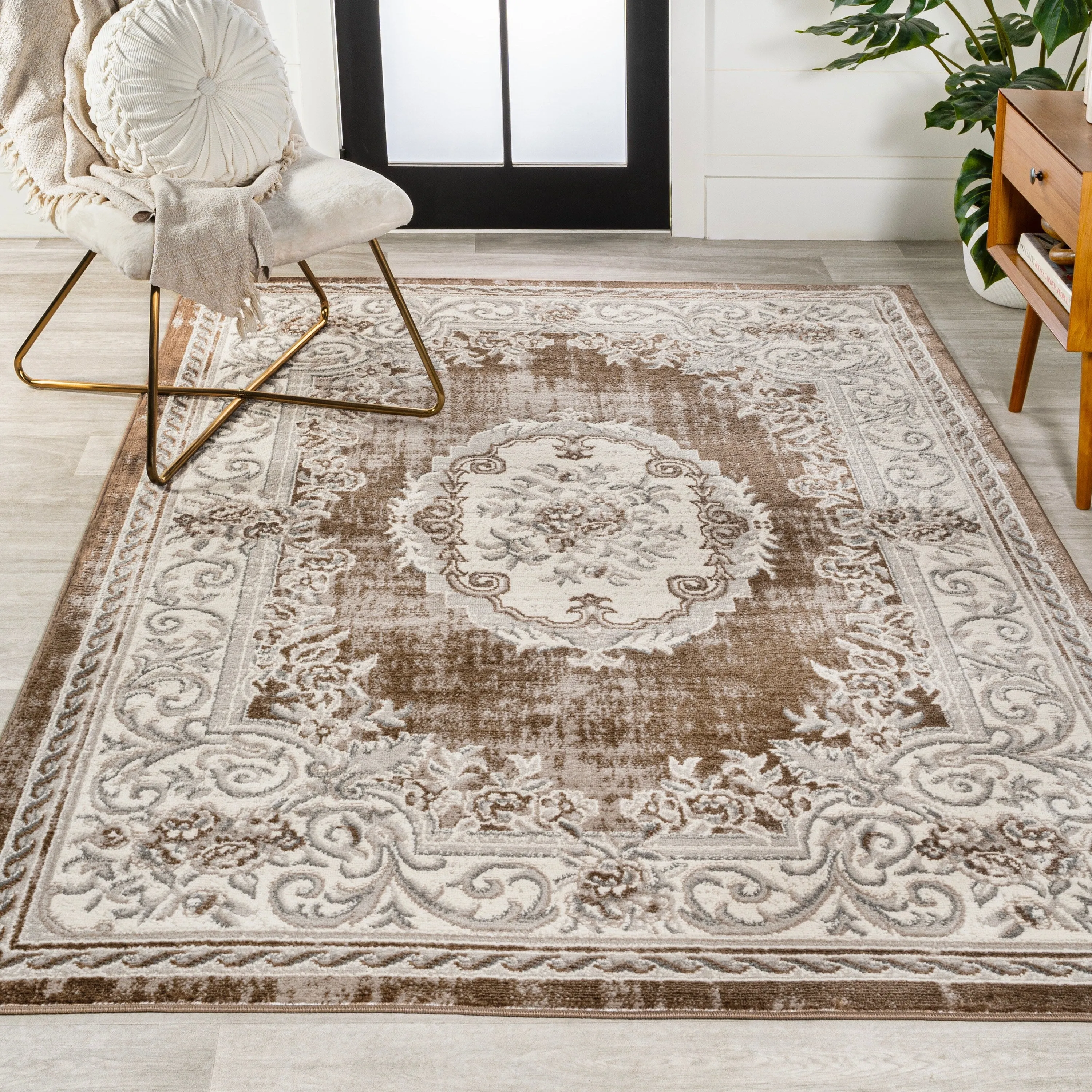 JONATHAN Y Amir Cottage Medallion Area Rug