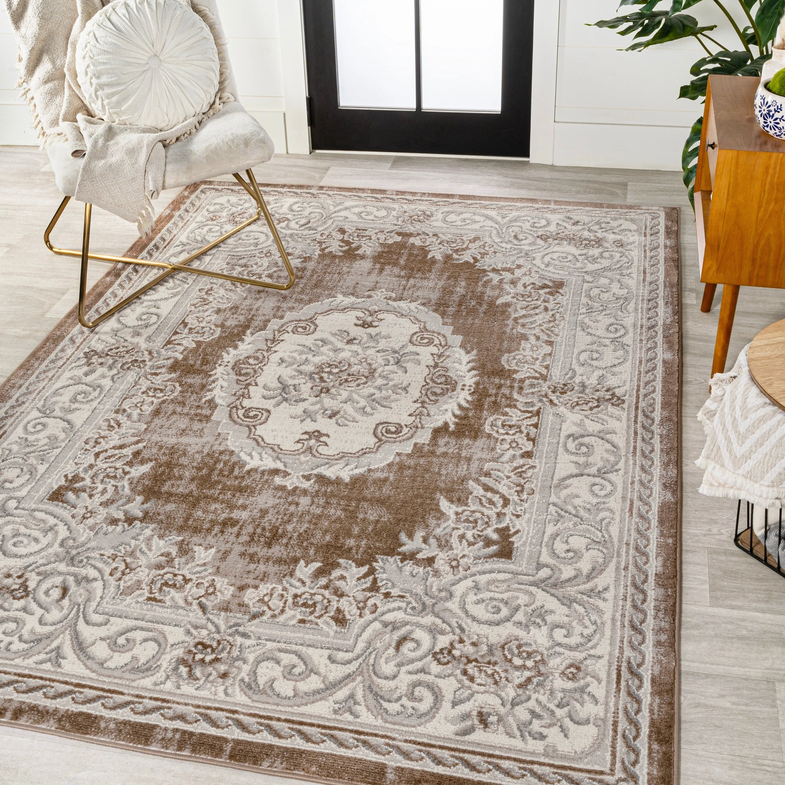 JONATHAN Y Amir Cottage Medallion Area Rug