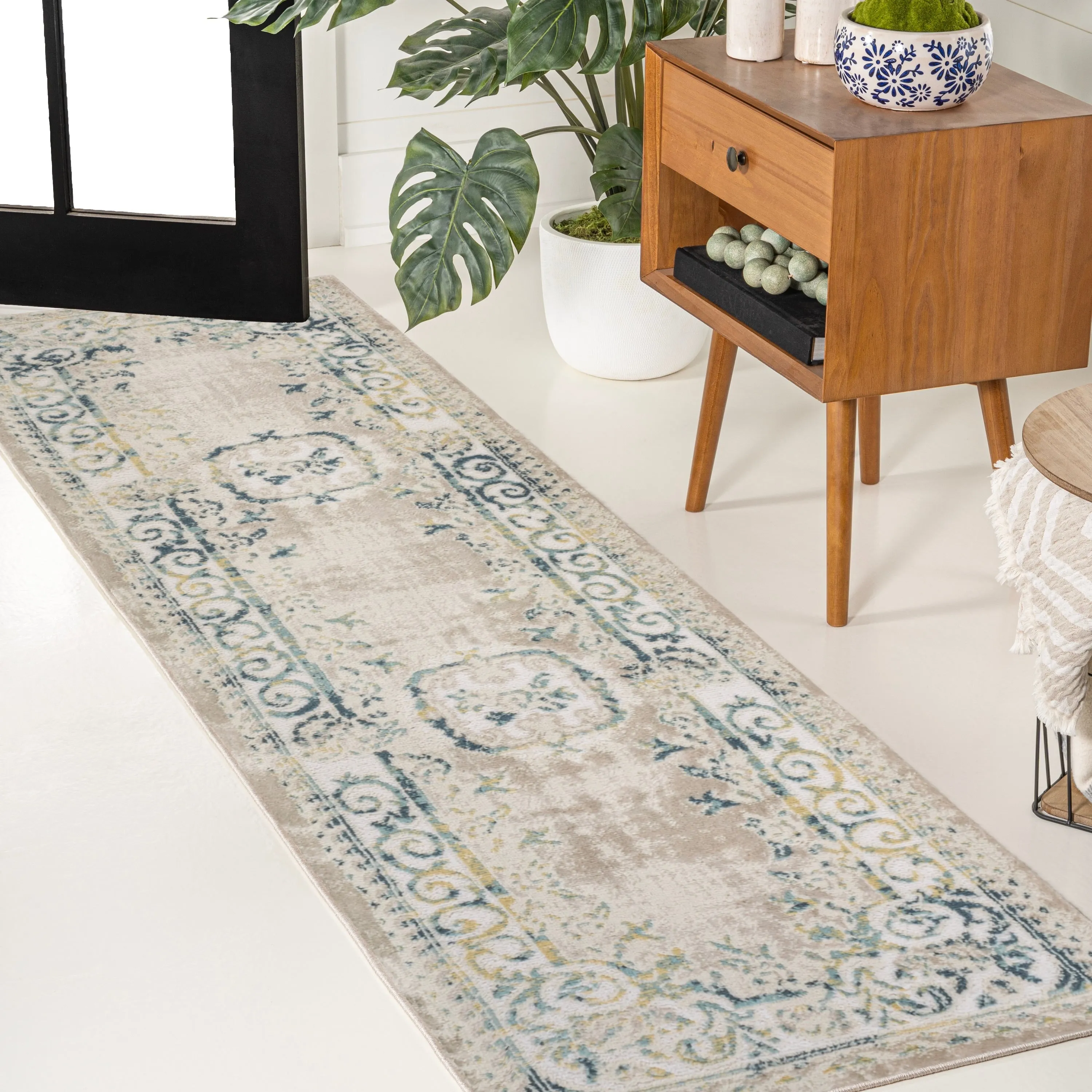 JONATHAN Y Amir Cottage Medallion Area Rug
