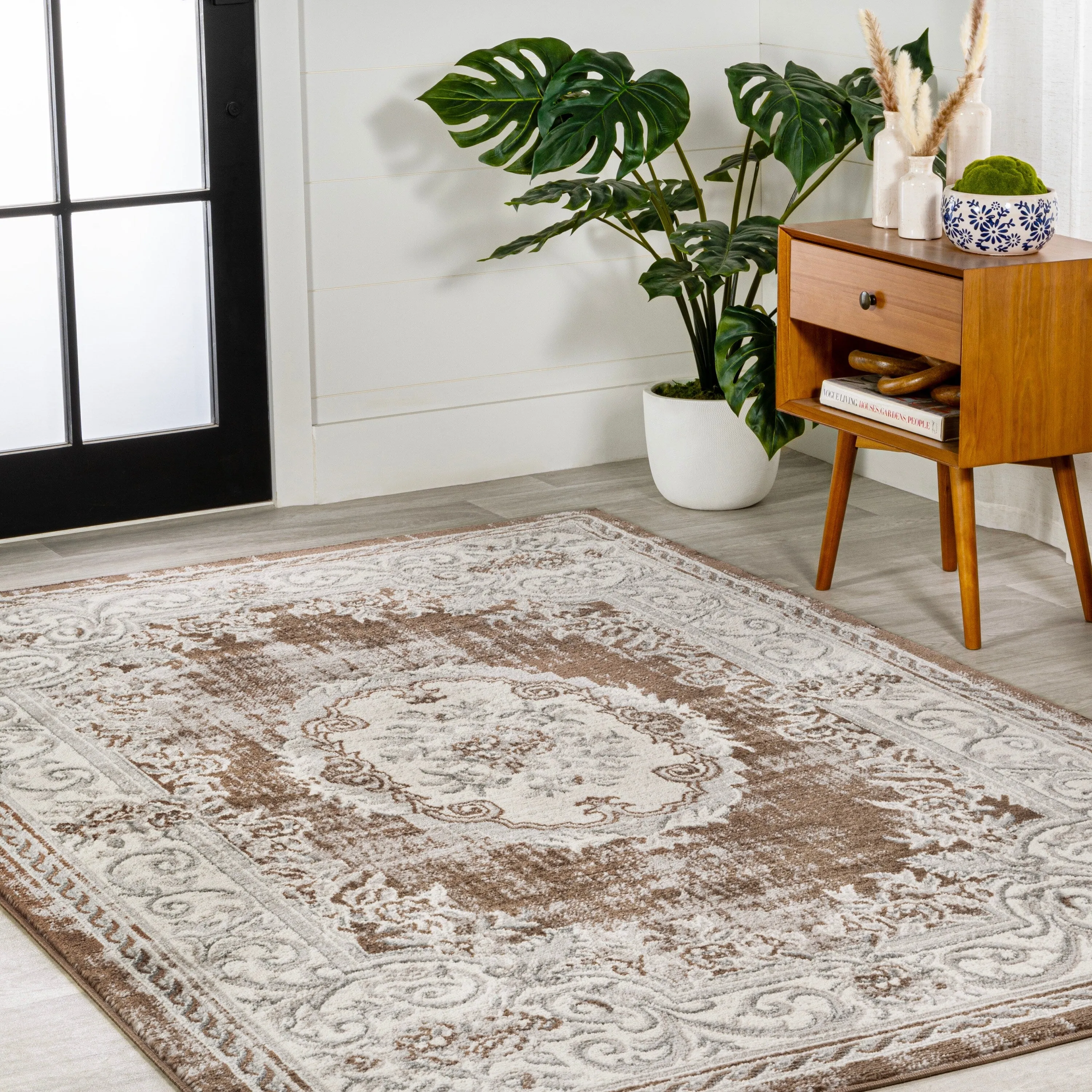 JONATHAN Y Amir Cottage Medallion Area Rug