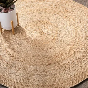 JONATHAN Y Bodhi Round Natural Jute Braided Circle Area Rug