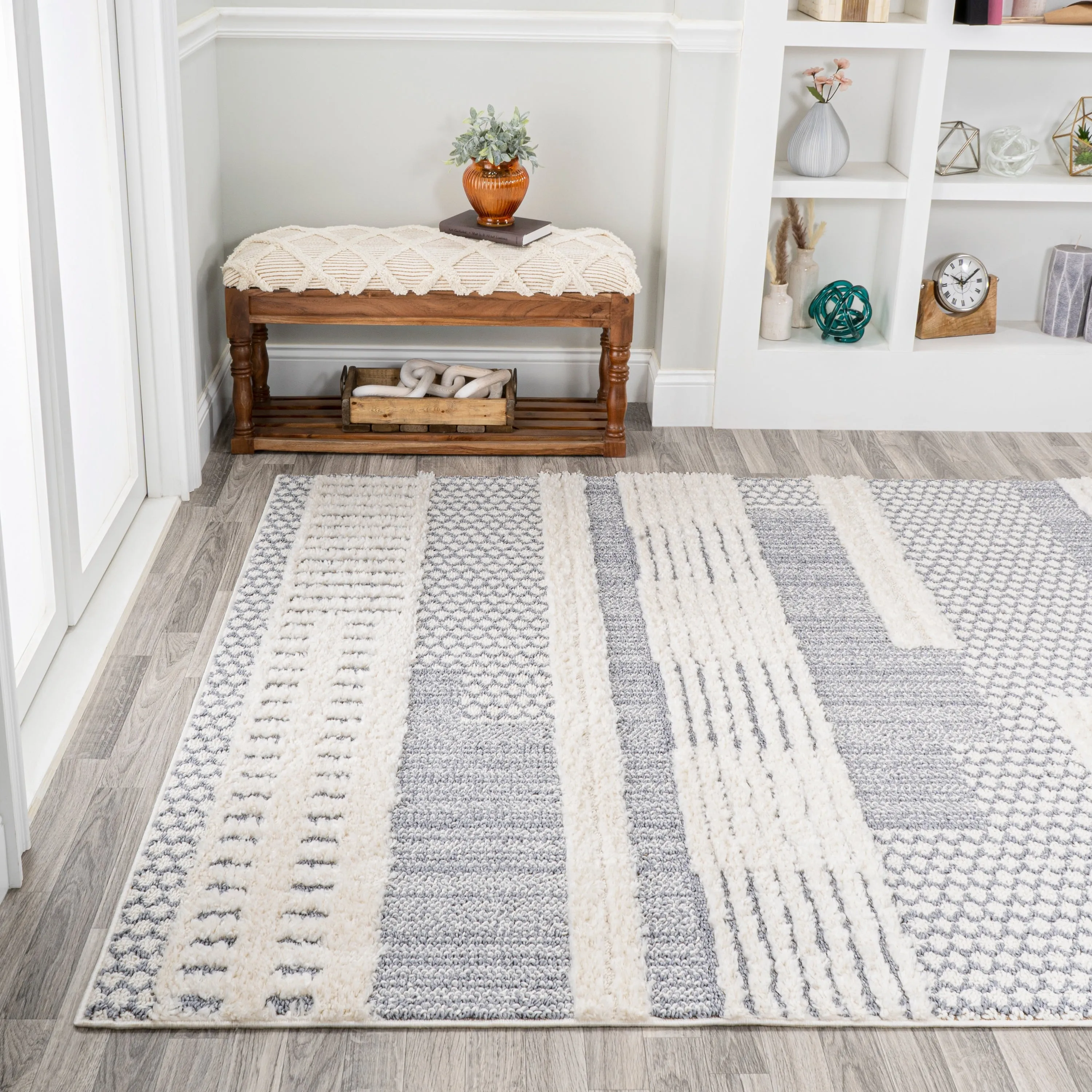 JONATHAN Y Elin Modern Abstract Muted Flowers Area Rug