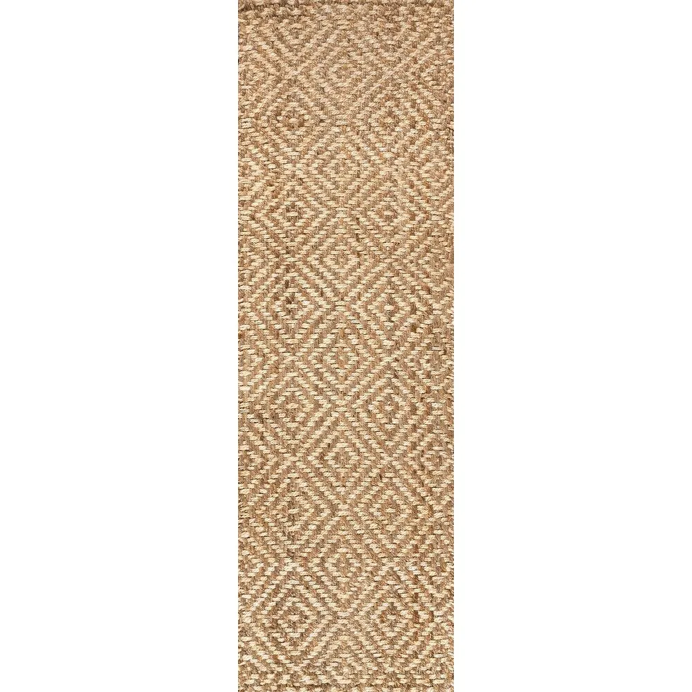 JONATHAN Y Espina Hand Woven Diamond Chunky Jute Area Rug