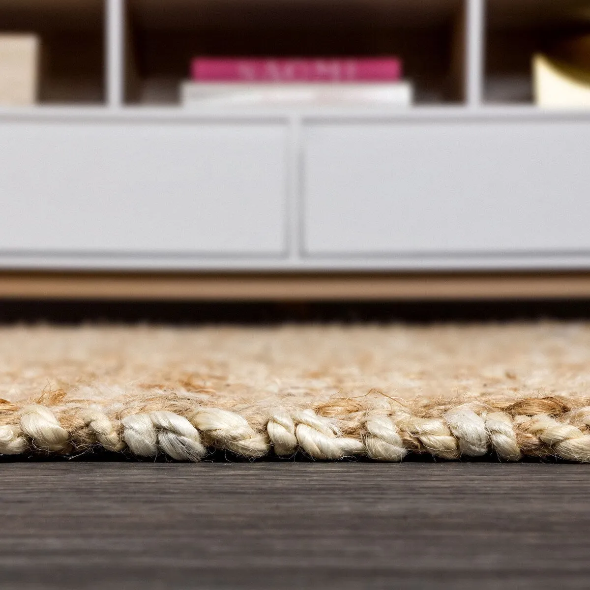 JONATHAN Y Espina Hand Woven Diamond Chunky Jute Area Rug