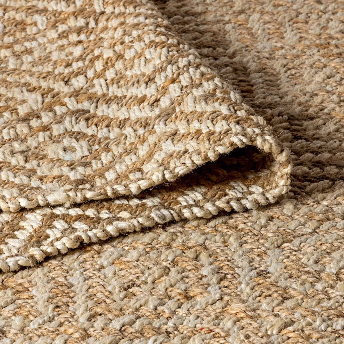 JONATHAN Y Espina Hand Woven Diamond Chunky Jute Area Rug