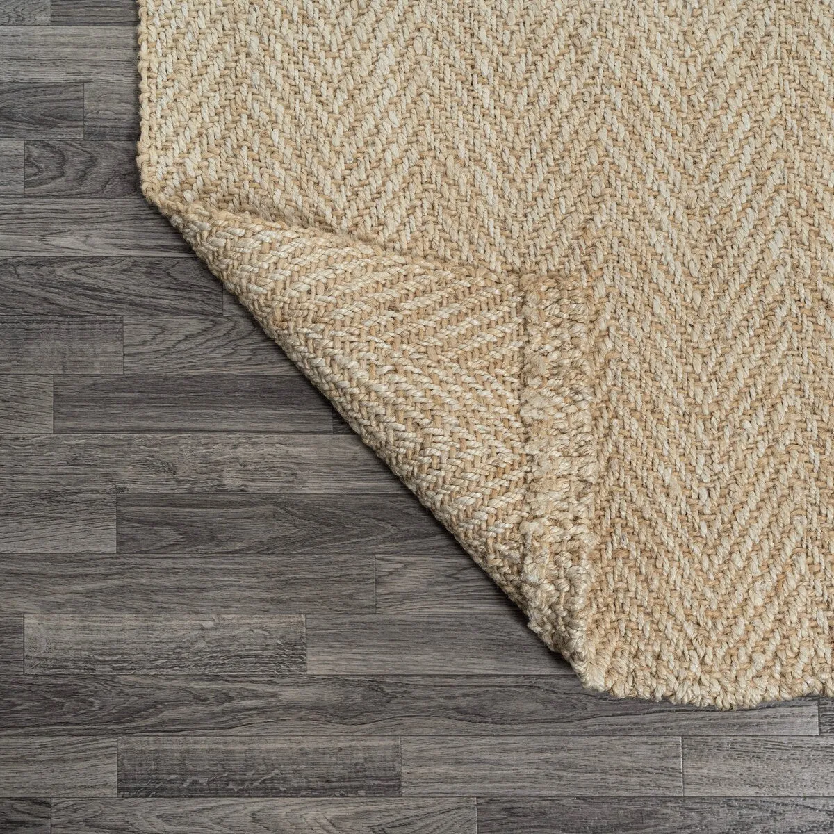 JONATHAN Y Estera Hand Woven Herringbone Chunky Jute Area Rug