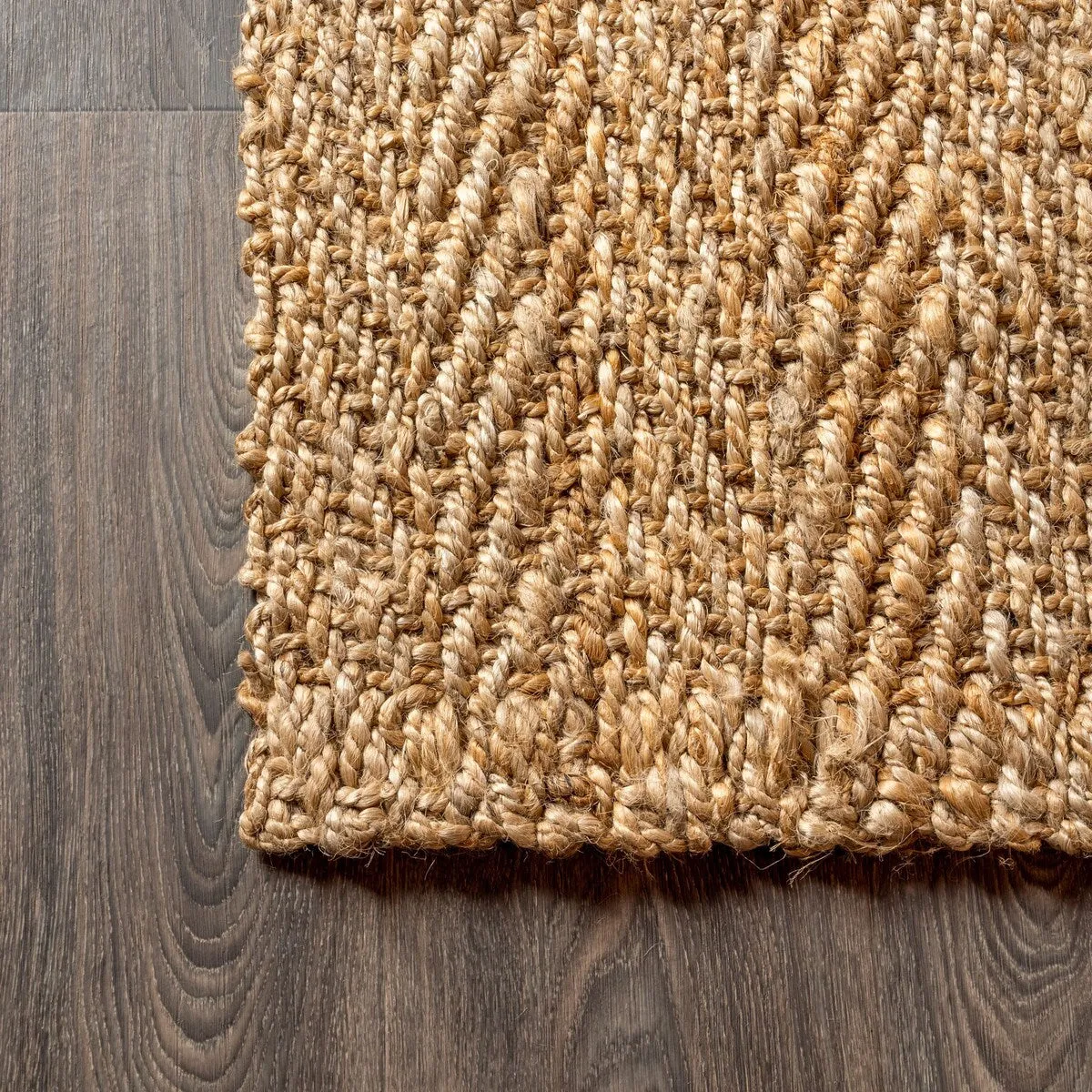 JONATHAN Y Estera Hand Woven Herringbone Chunky Jute Area Rug