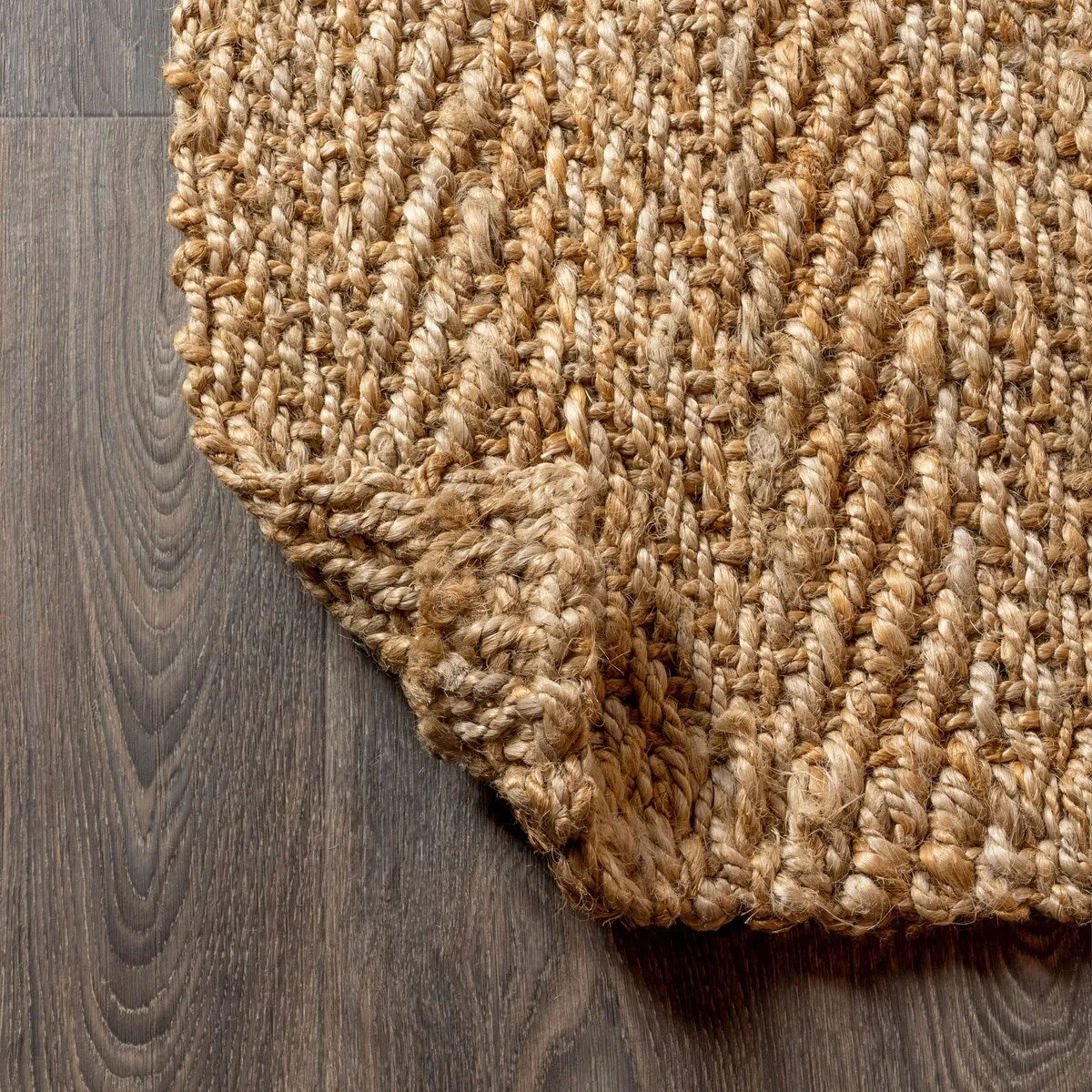 JONATHAN Y Estera Hand Woven Herringbone Chunky Jute Area Rug