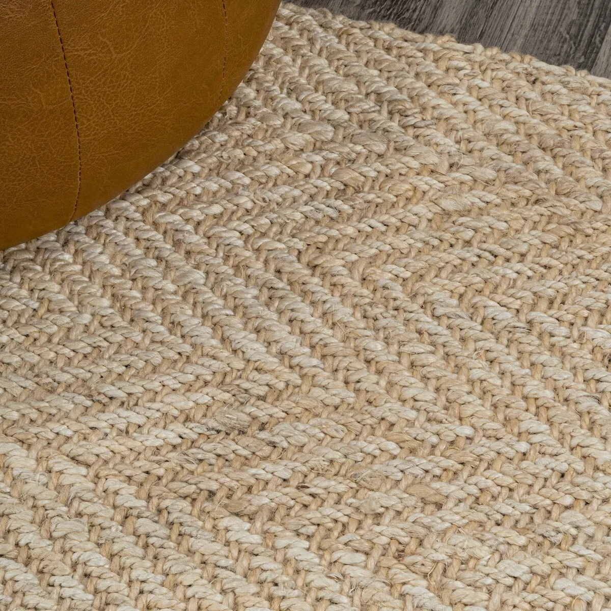 JONATHAN Y Estera Hand Woven Herringbone Chunky Jute Area Rug