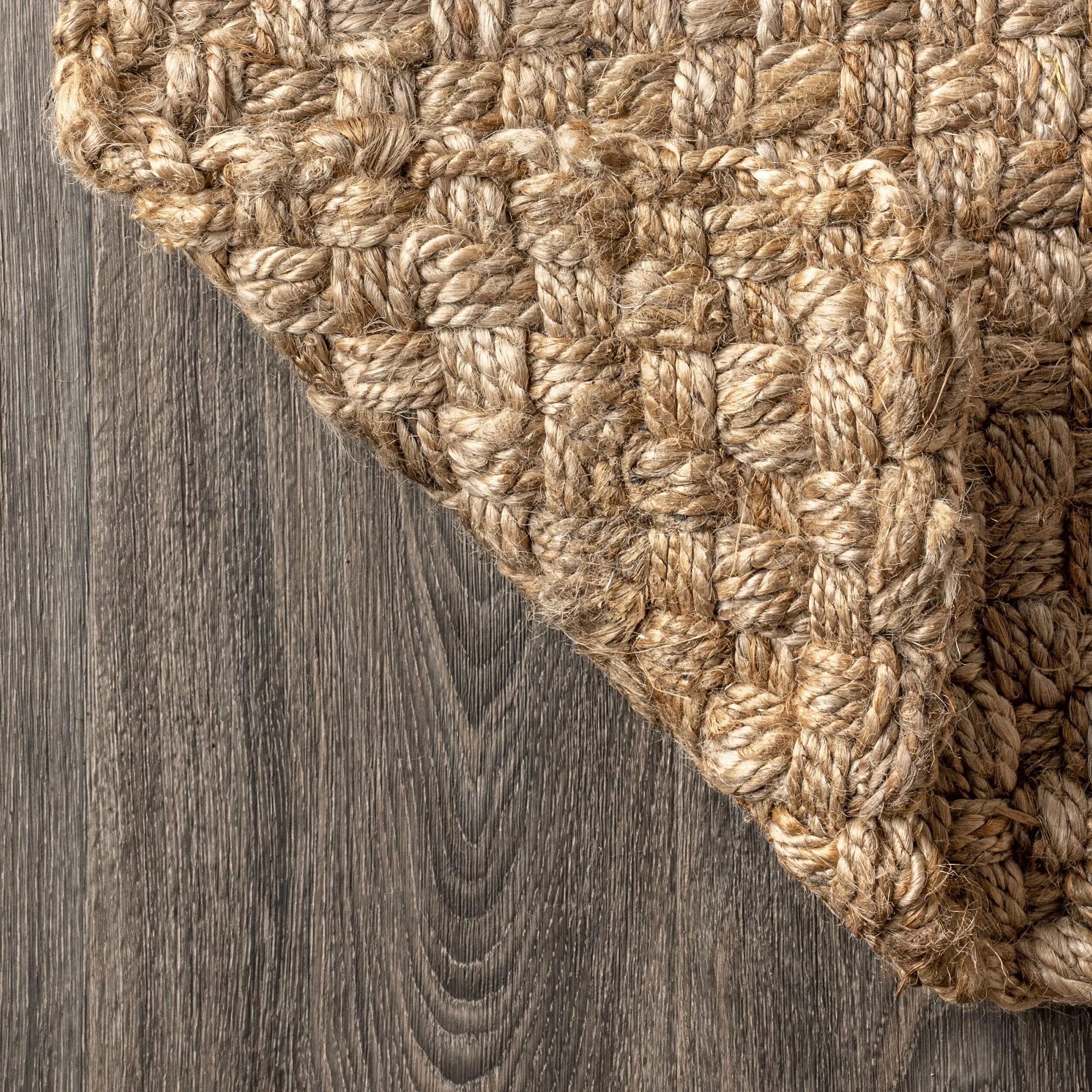 JONATHAN Y Hiro Hand Woven Boucle Chunky Jute Area Rug