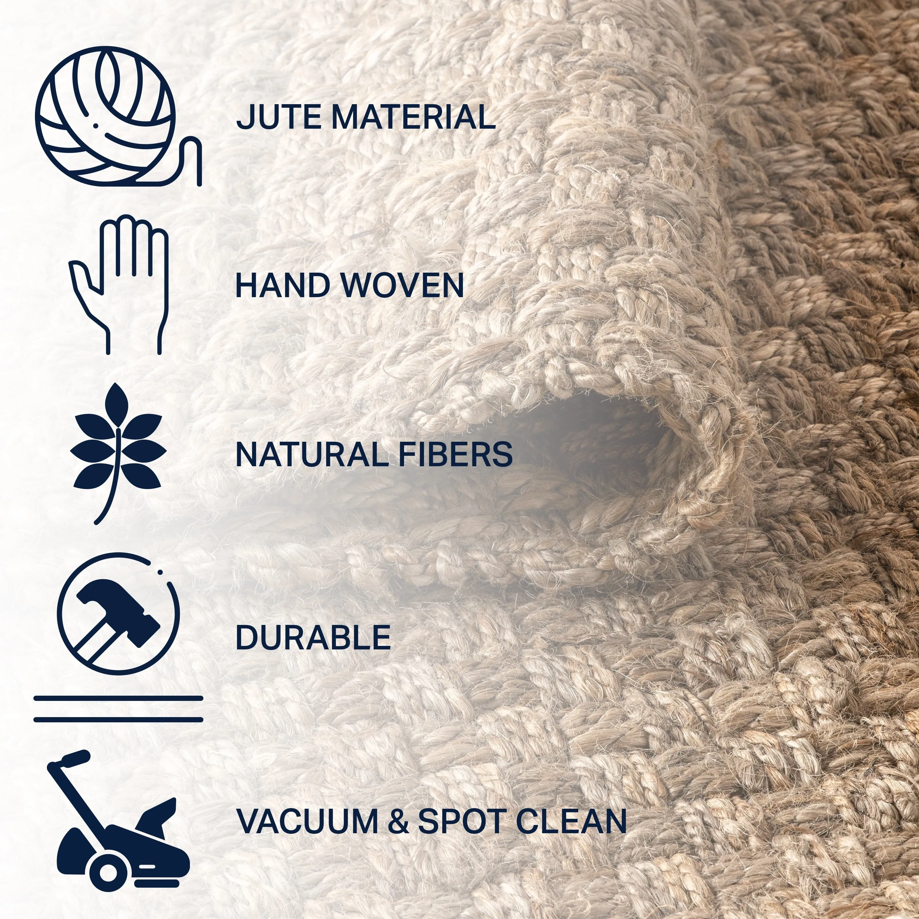 JONATHAN Y Hiro Hand Woven Boucle Chunky Jute Area Rug