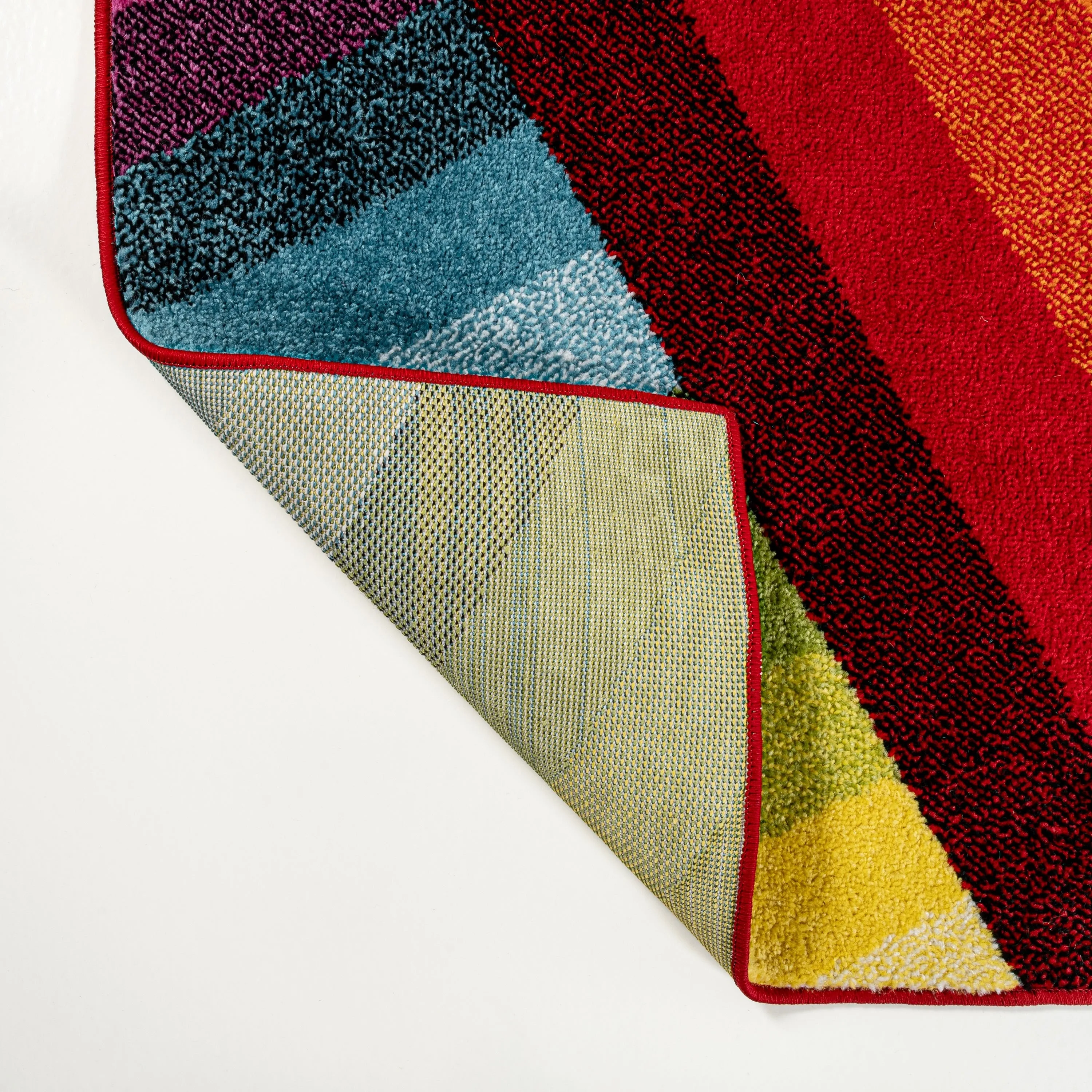 JONATHAN Y Kingdarr Rainbow Contemporary Stripe Multi Area Rug