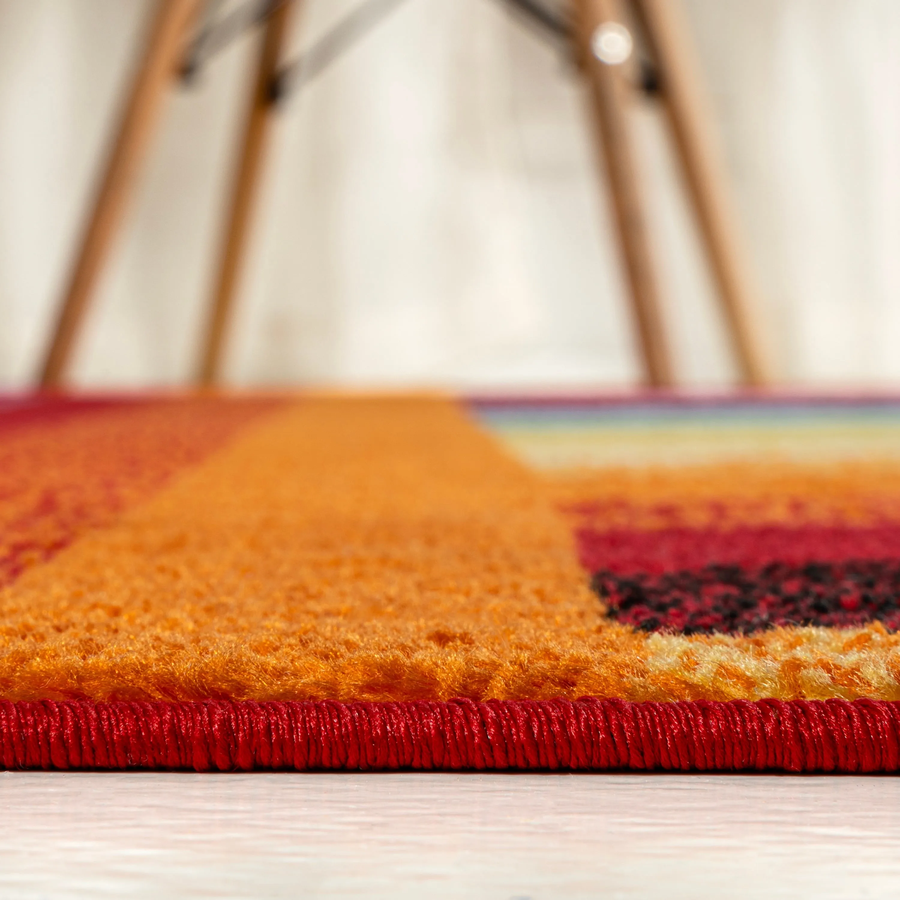 JONATHAN Y Kingdarr Rainbow Contemporary Stripe Multi Area Rug