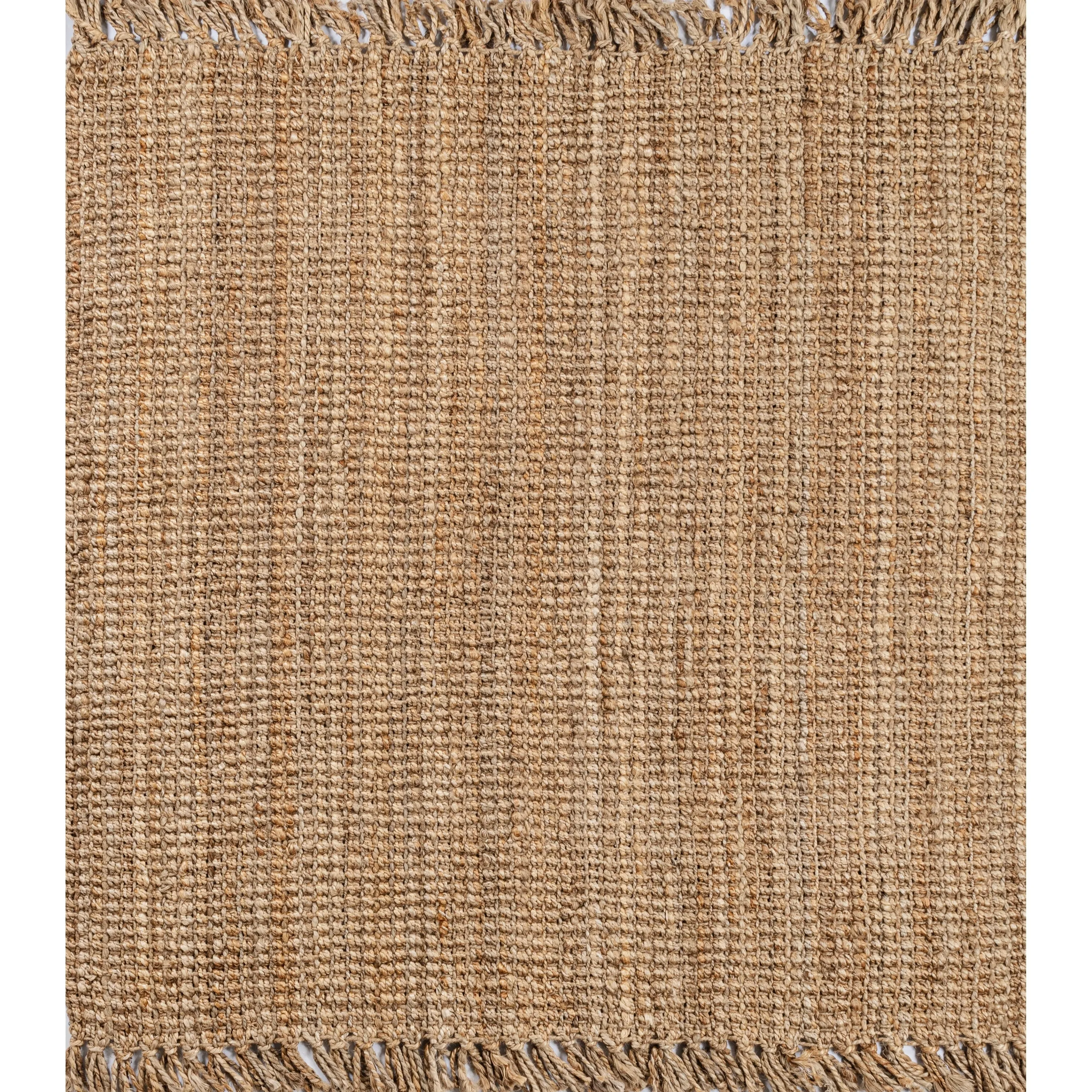 JONATHAN Y Maras Hand Woven Chunky Jute with Fringe Area Rug
