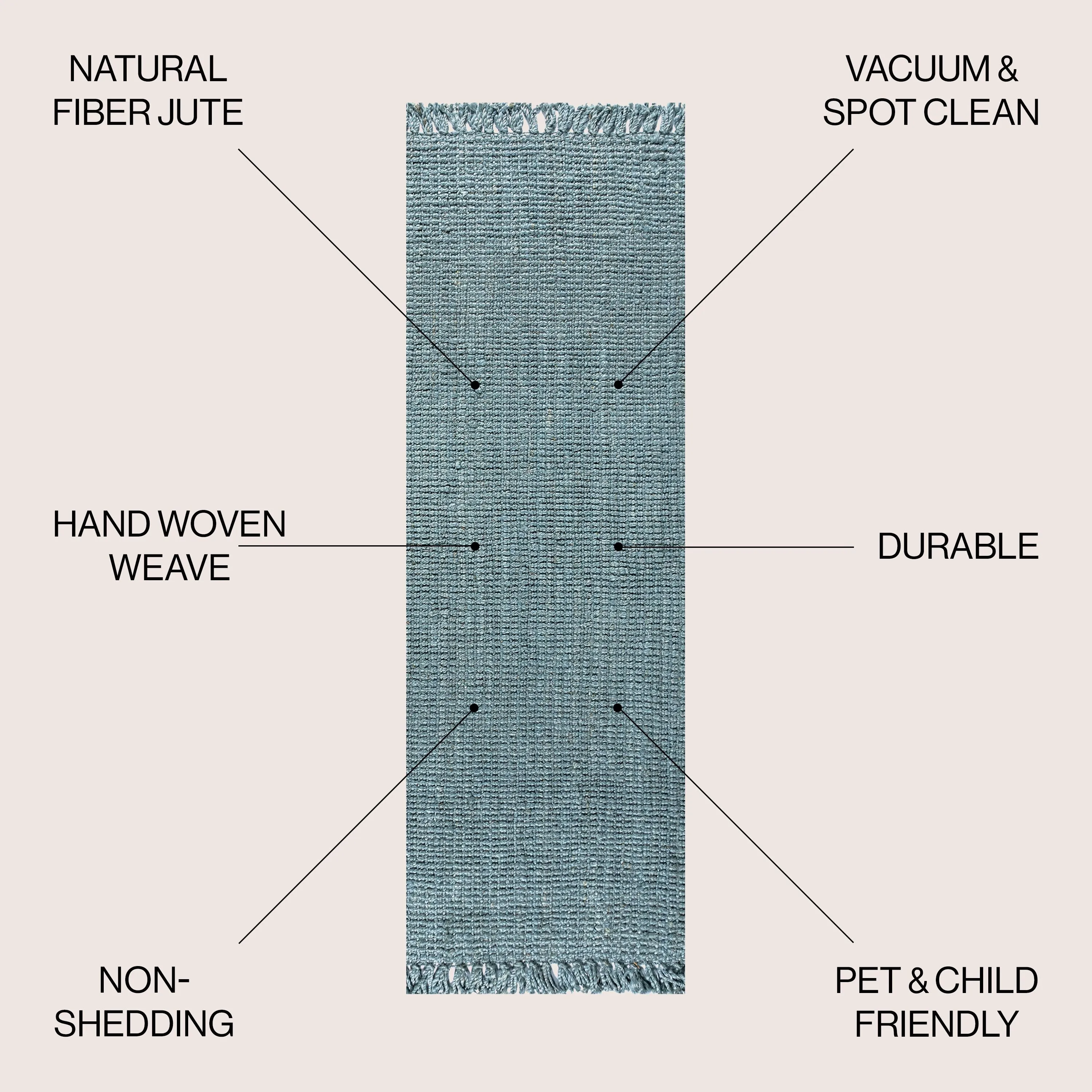 JONATHAN Y Maras Hand Woven Chunky Jute with Fringe Area Rug