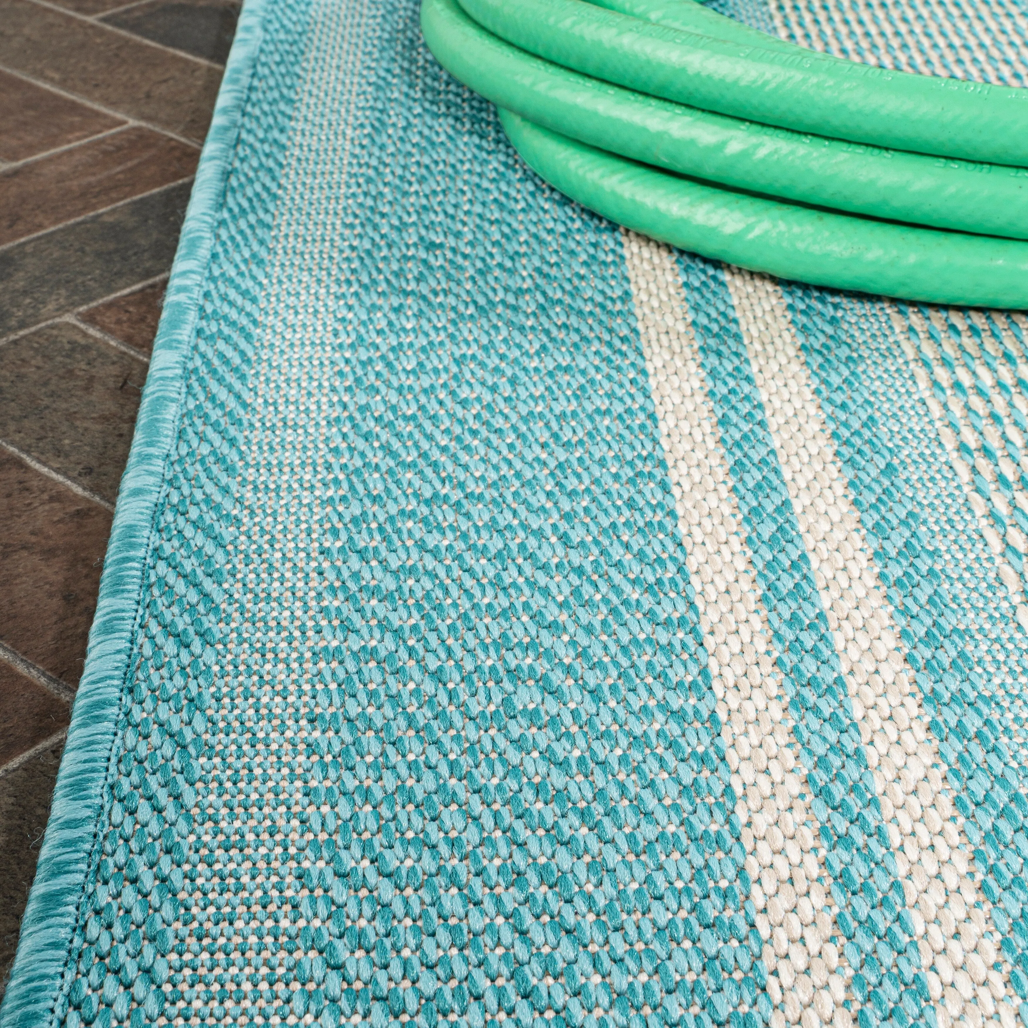 JONATHAN Y Negril Modern Double Stripe Indoor/Outdoor Area Rug